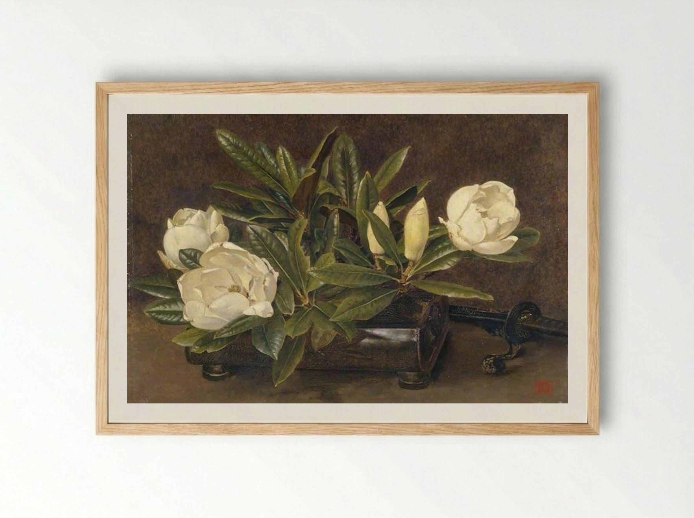 Magnolias - Alfred Parsons - Framed Print Wood