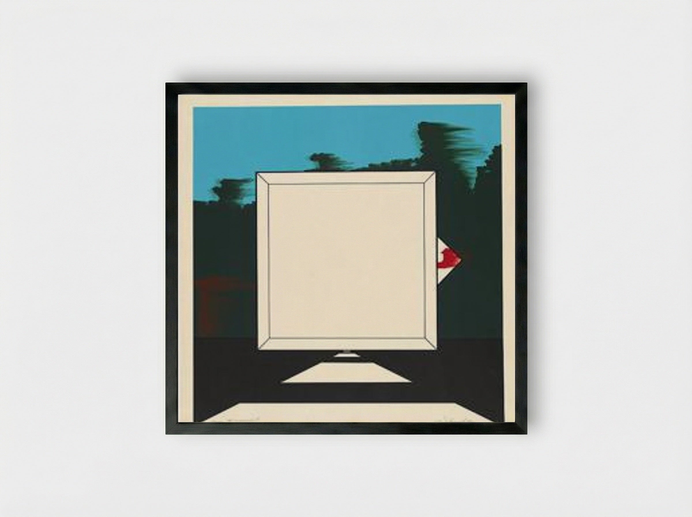 Untitled (Highway Sign Study) - Allan D'Arcangelo - Framed Print Black