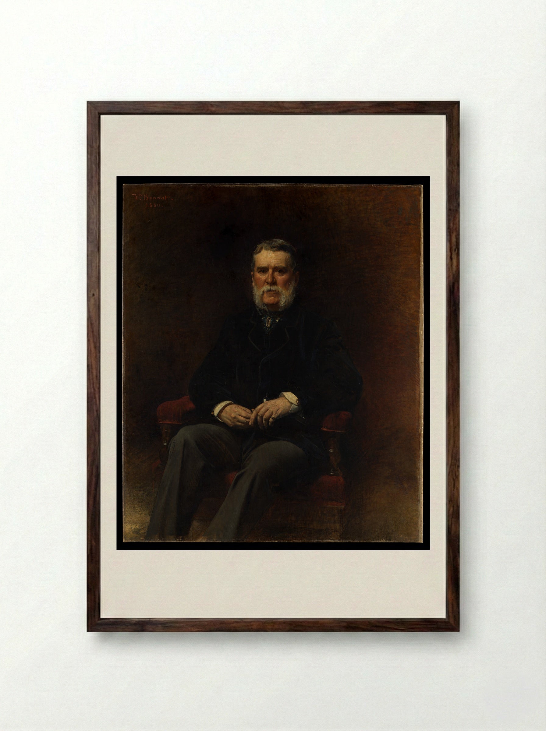John Taylor Johnston - Léon Bonnat - Framed Print Dark Wood