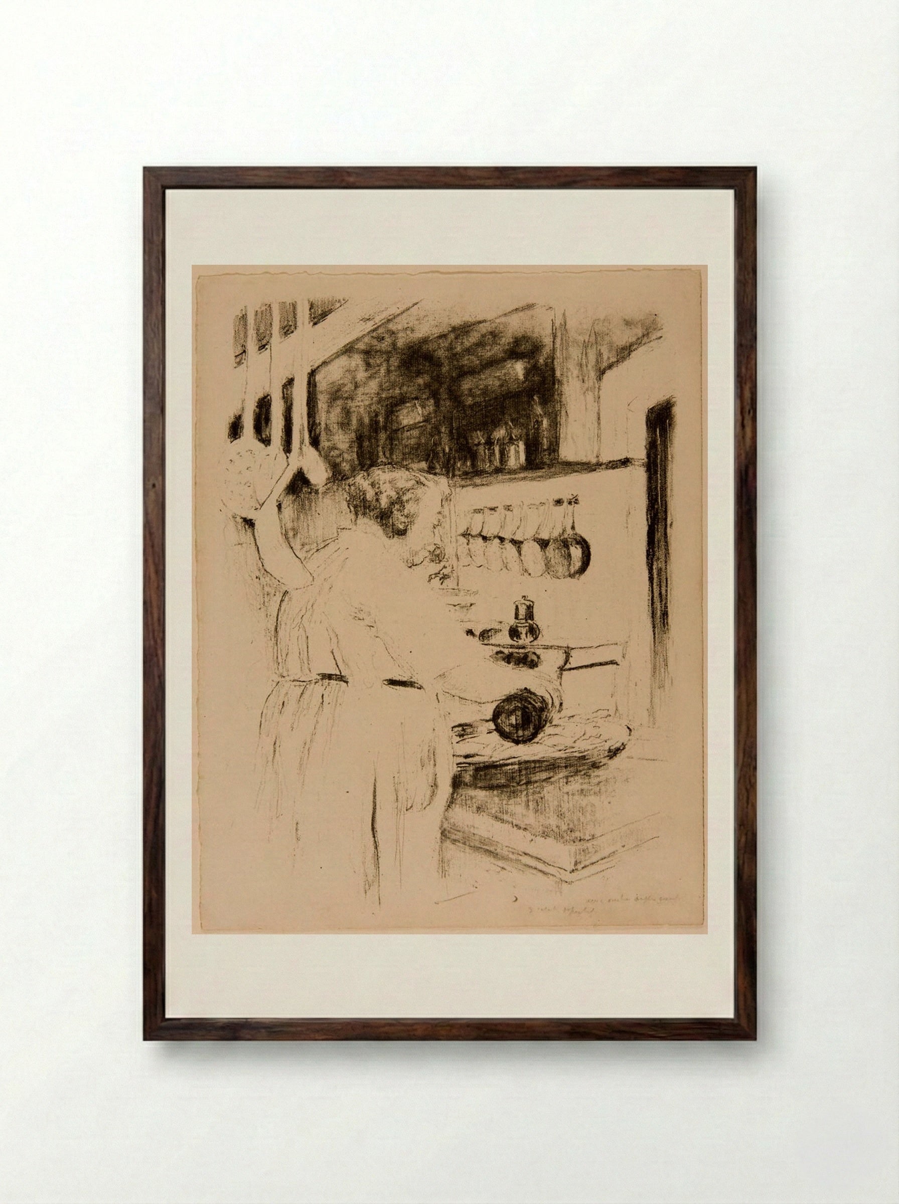 The Cook - Edouard Vuillard - Framed Print Dark Wood