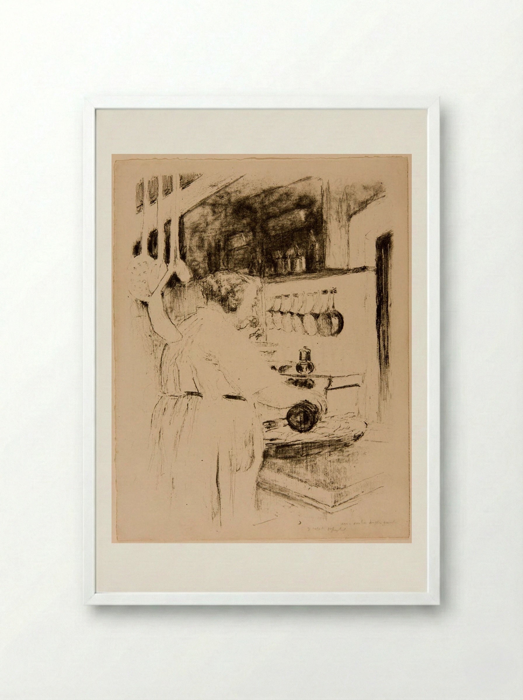 The Cook - Edouard Vuillard - Framed Print White