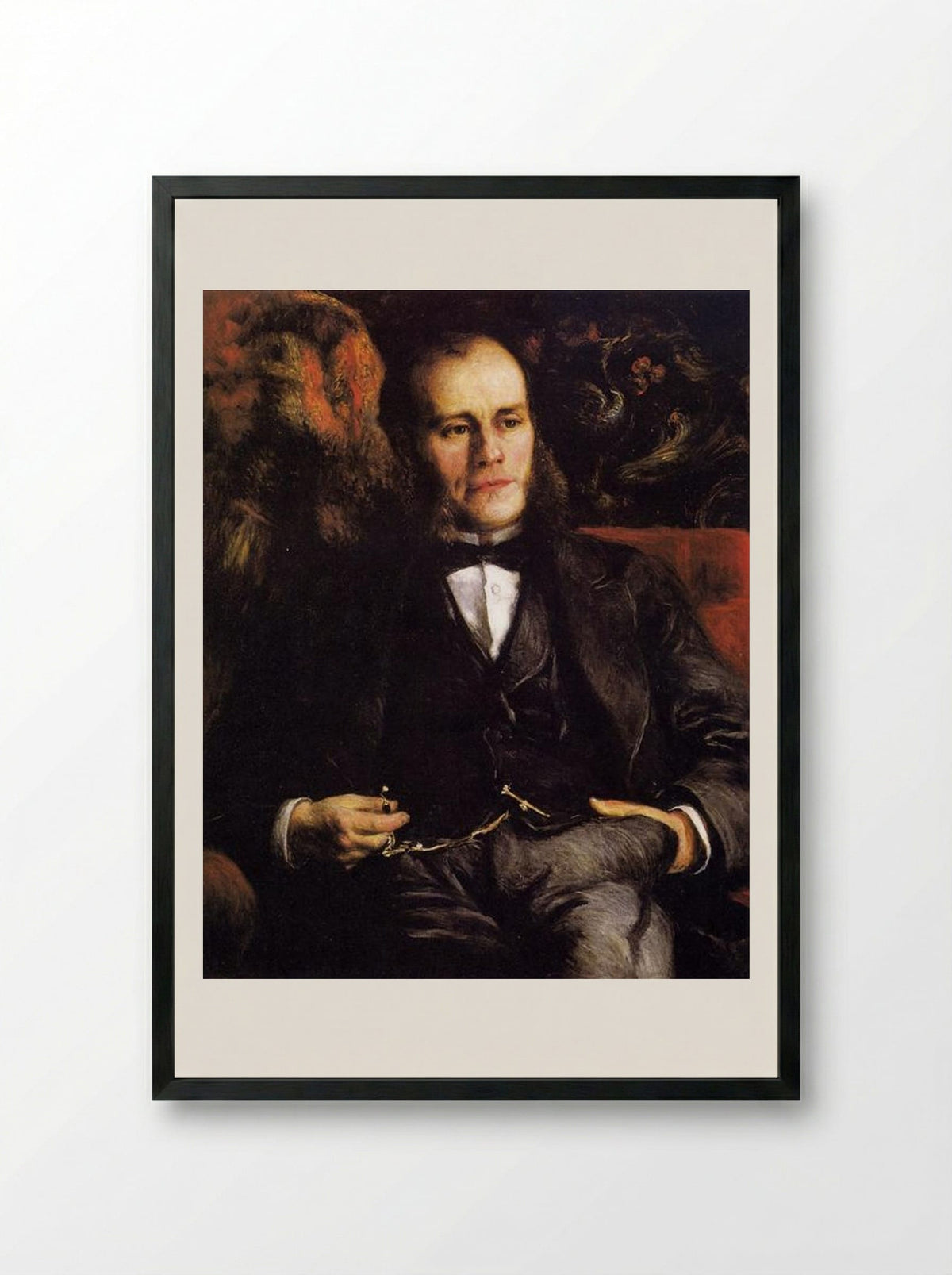 Portrait of Pierre Henri Renoir - Pierre-Auguste Renoir - Framed Print Black