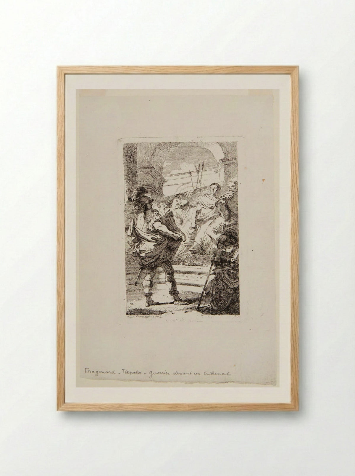 Warrior Before a Tribunal - Jean-Honoré Fragonard - Framed Print Wood