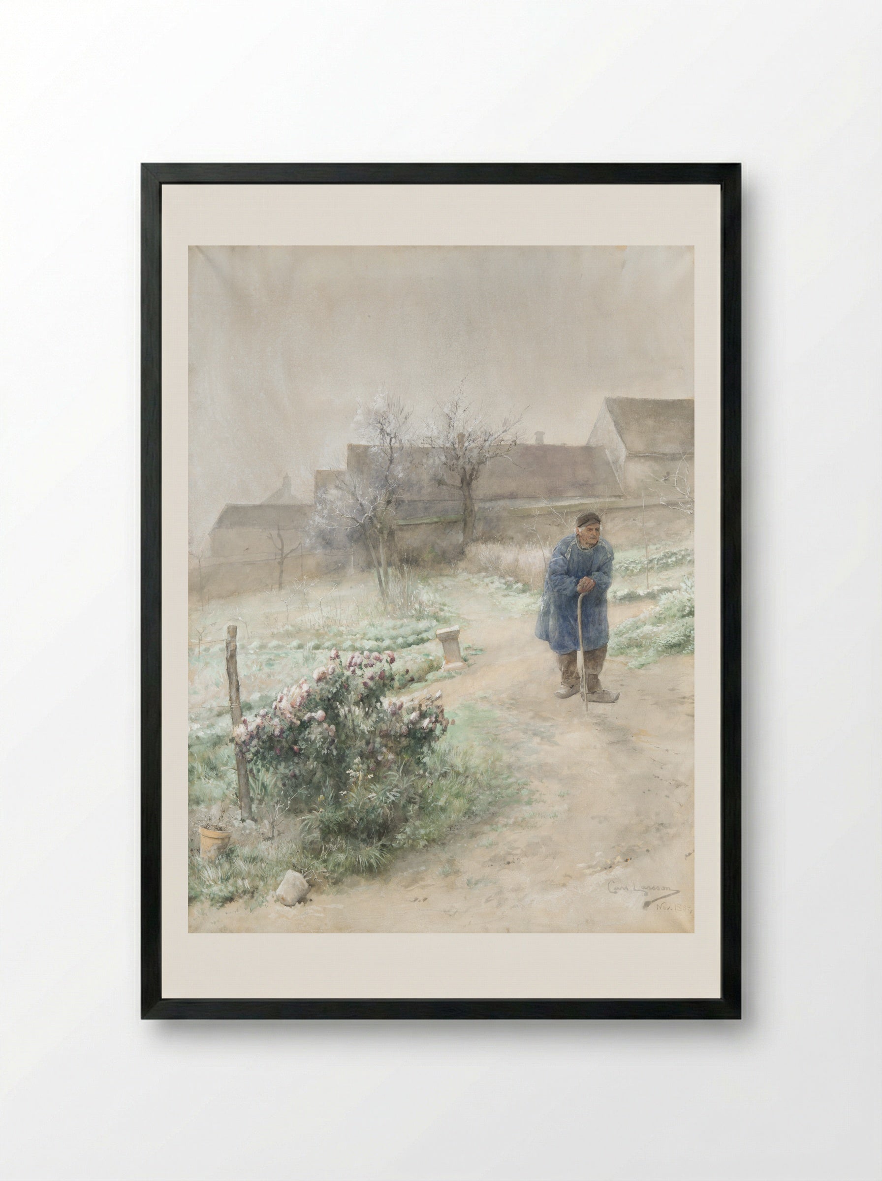 November - Carl Larsson - Framed Print Black