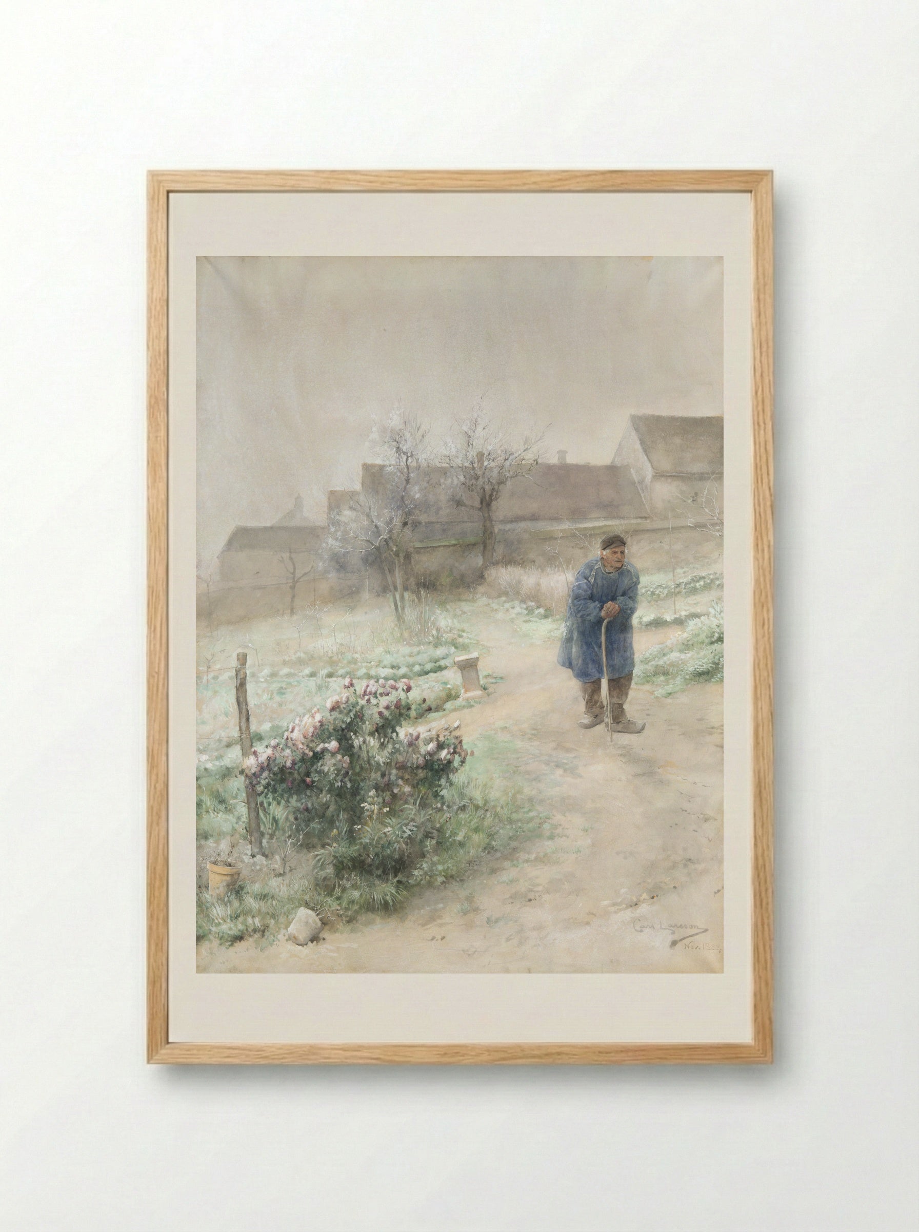 November - Carl Larsson - Framed Print Wood