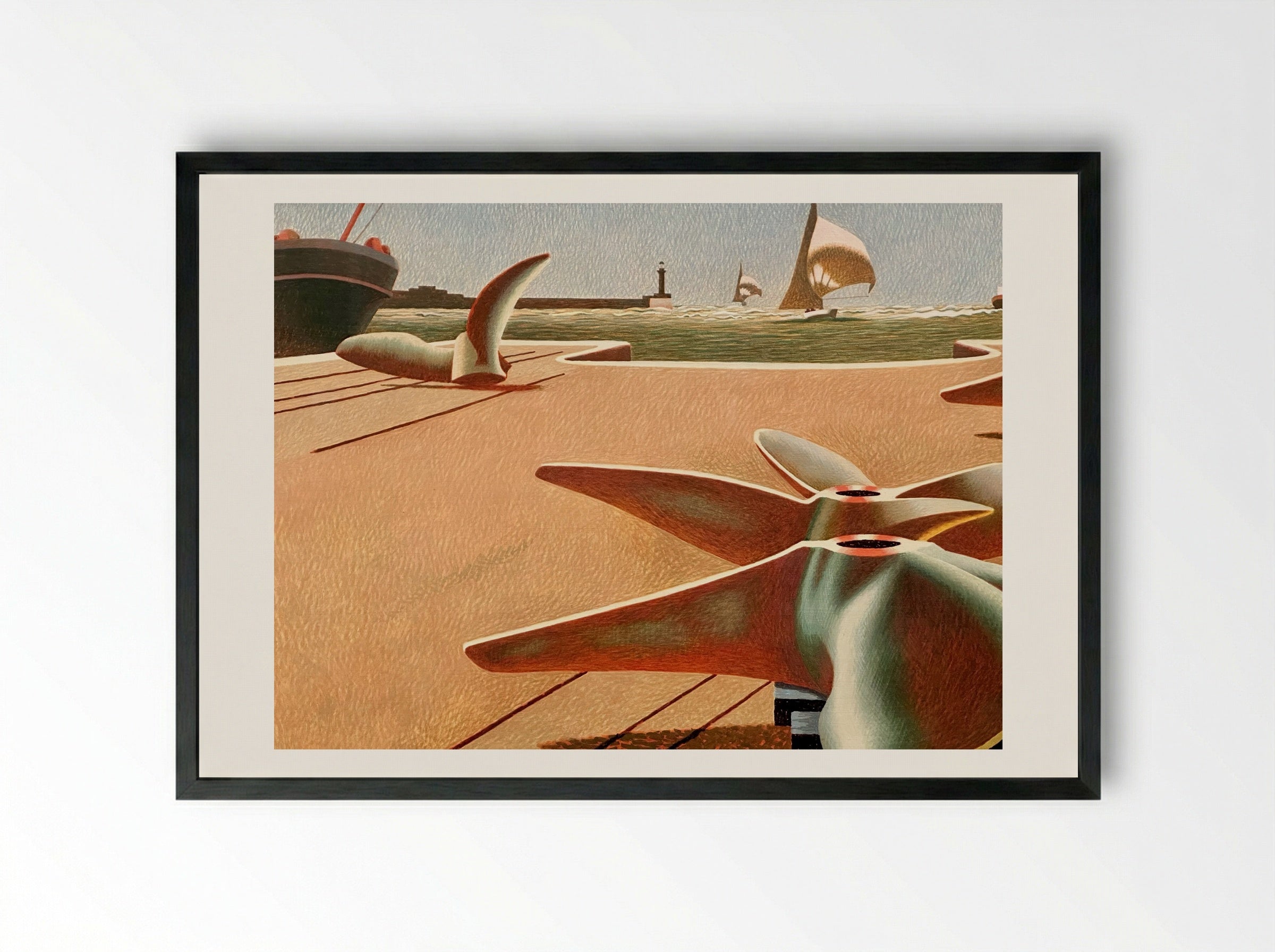 Bronze Ballet - Edward Wadsworth - Framed Print Black