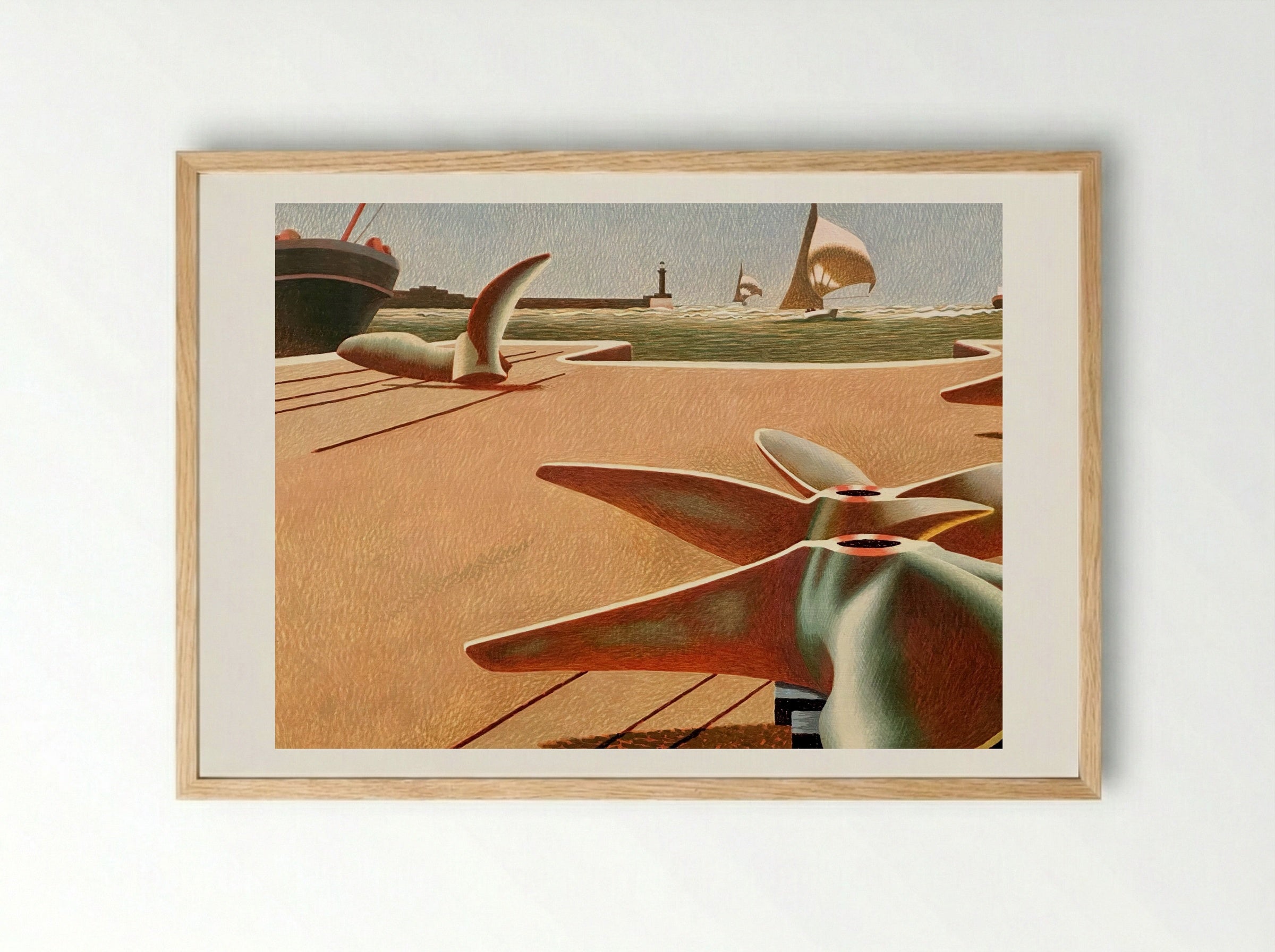 Bronze Ballet - Edward Wadsworth - Framed Print Wood