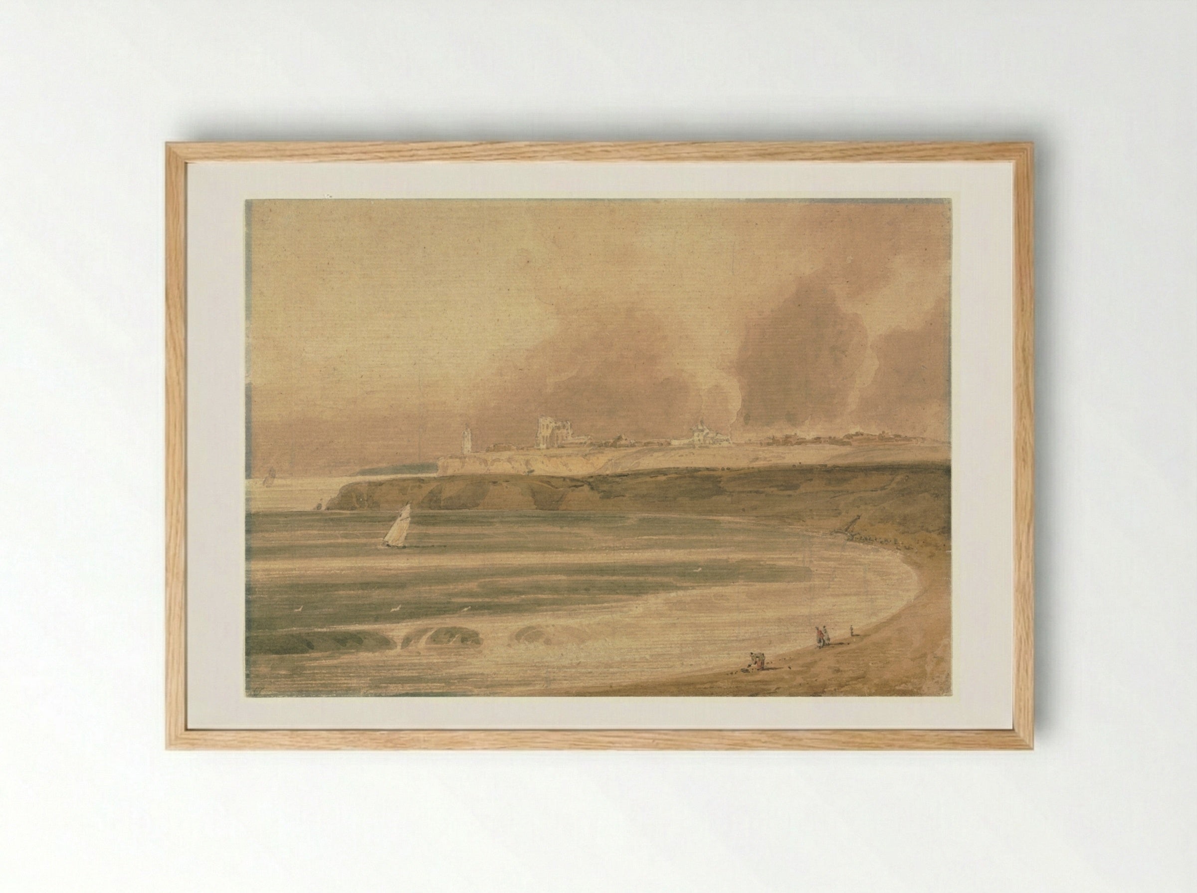 Tynemouth, Northumberland - Thomas Girtin - Framed Print Wood