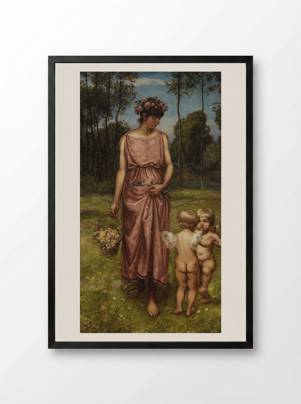 Flora - Hans Thoma - Framed Print Black