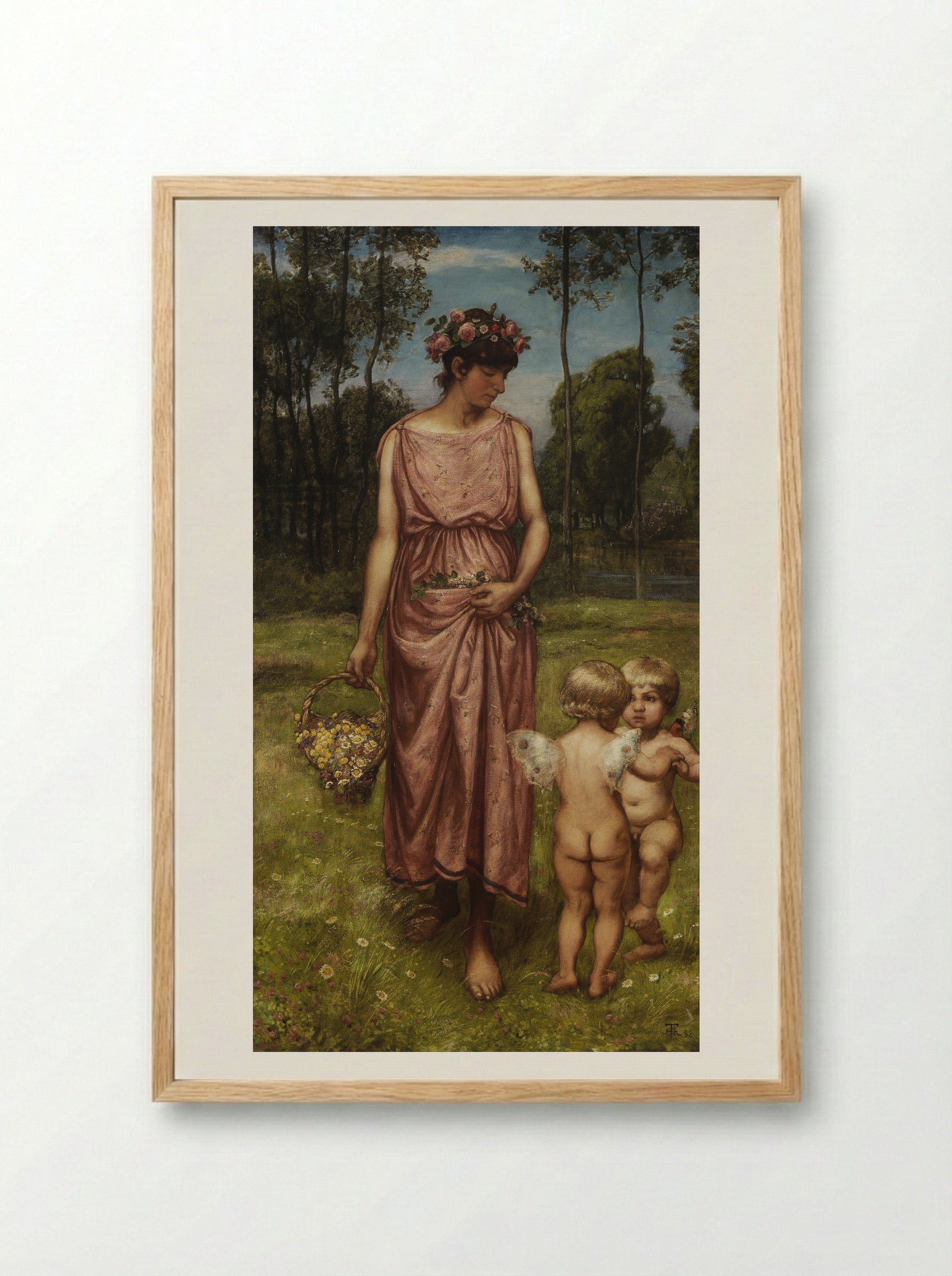 Flora - Hans Thoma - Framed Print Wood