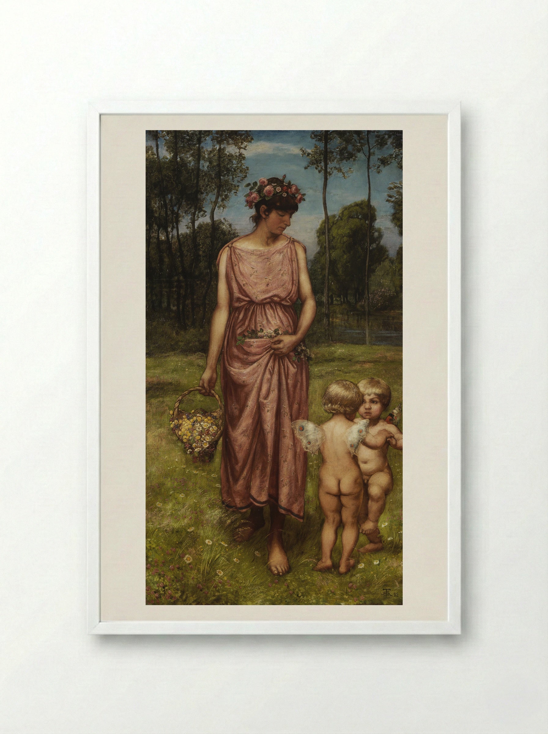 Flora - Hans Thoma - Framed Print White