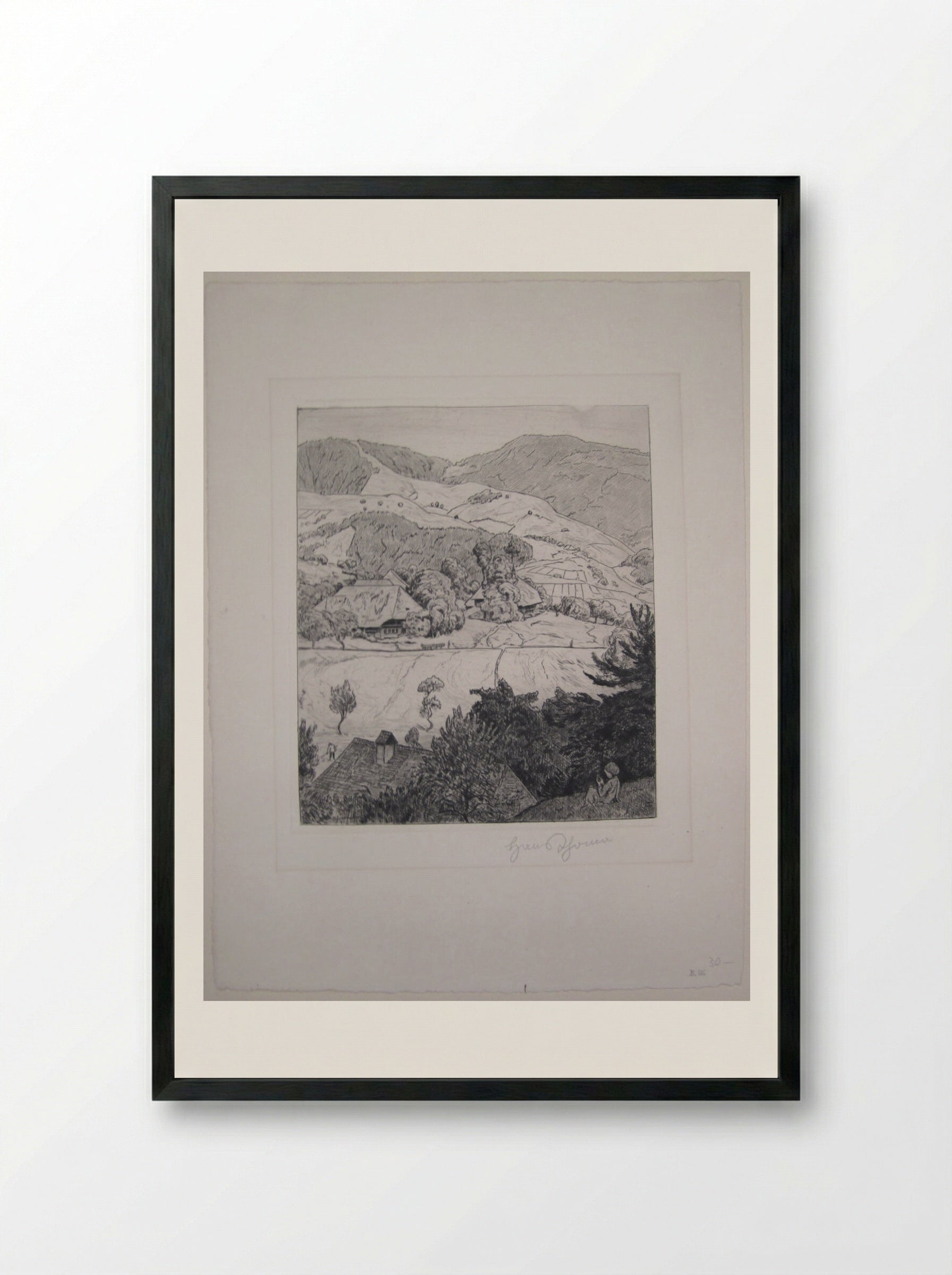 Schönenberg - Hans Thoma - Framed Print Black