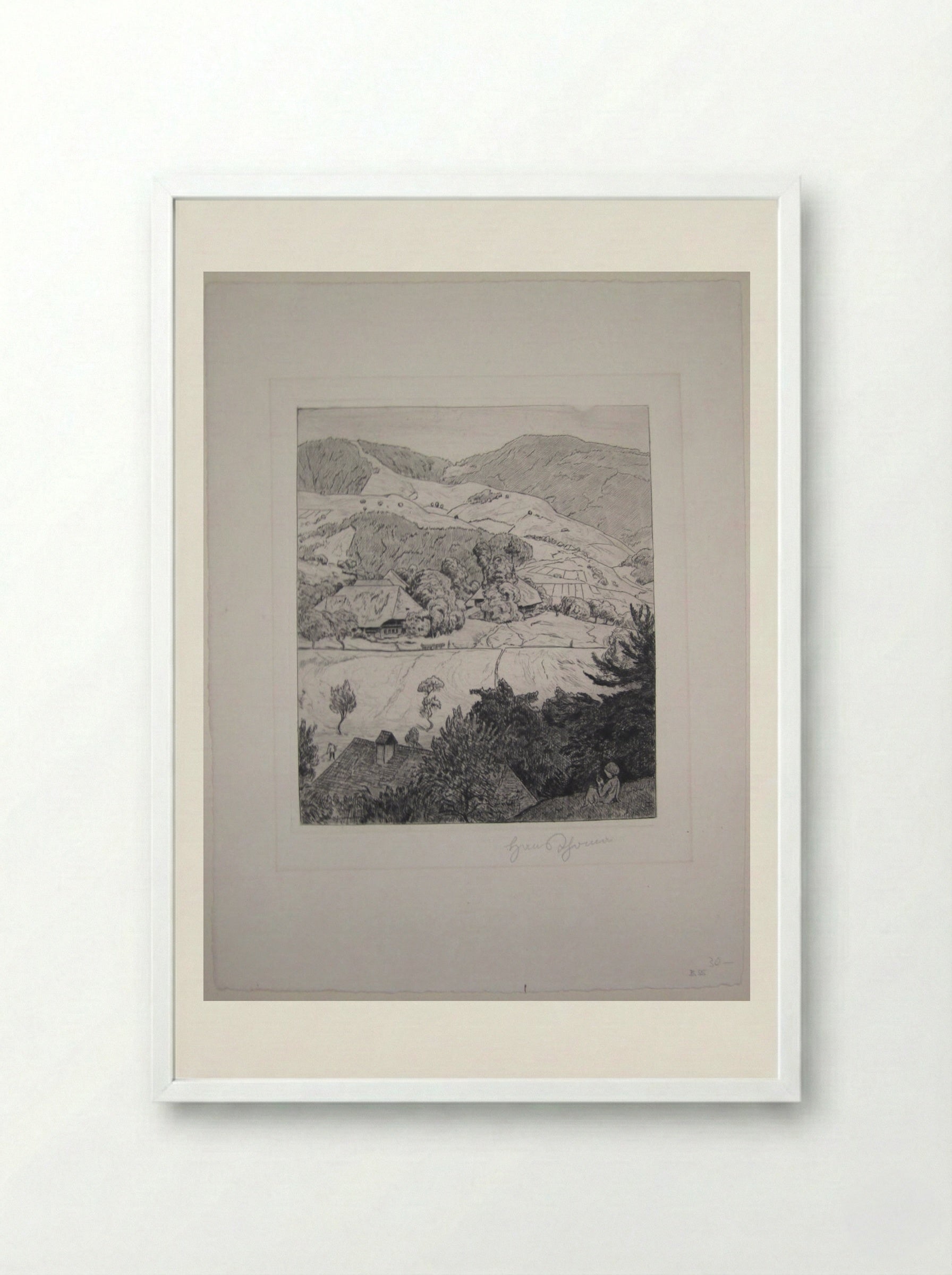 Schönenberg - Hans Thoma - Framed Print White