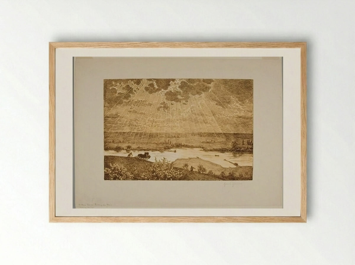 Springtime in the Region of the Main - Hans Thoma - Framed Print Wood