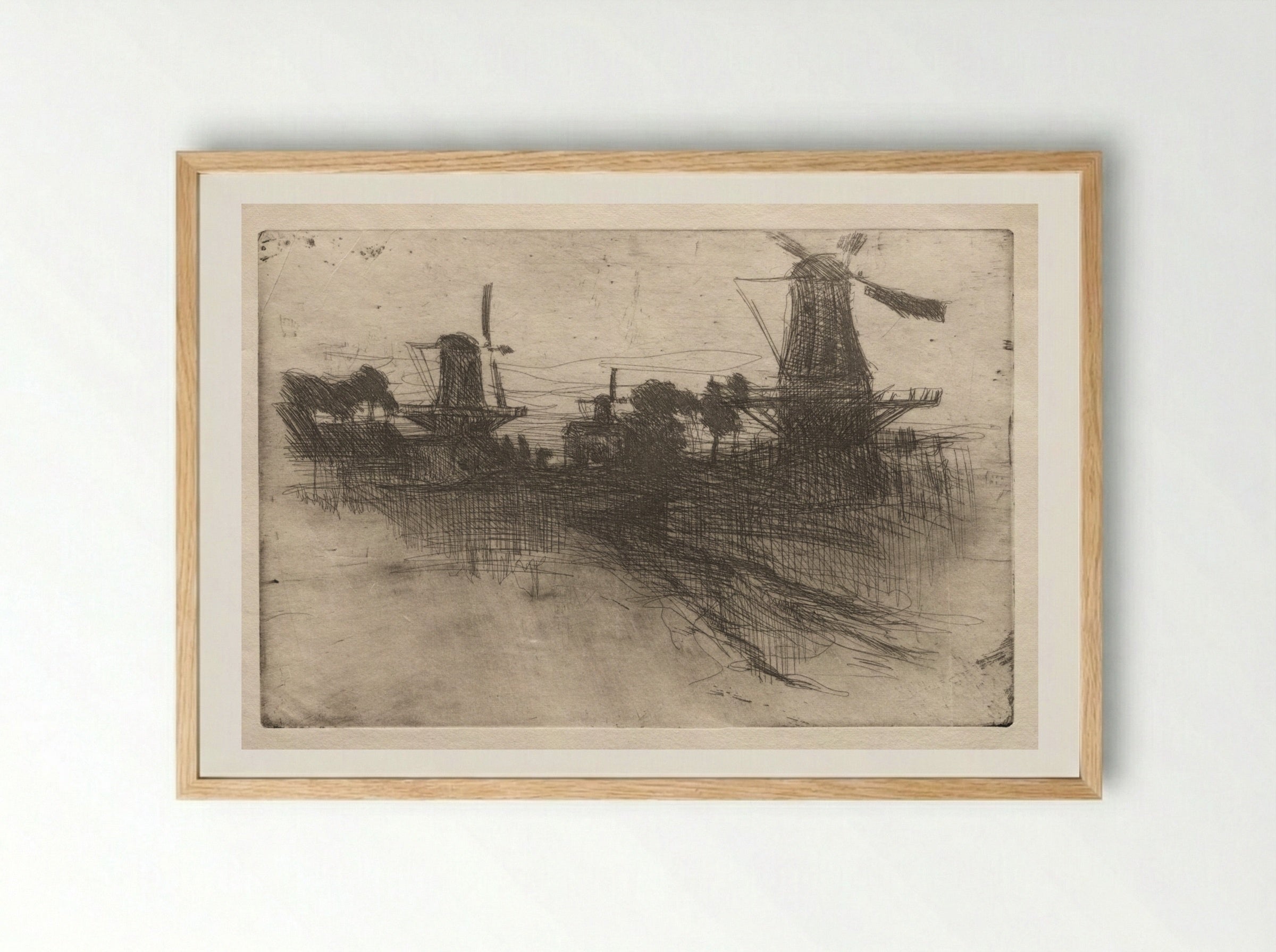 Evening, Dordrecht - John Henry Twachtman - Framed Print Wood