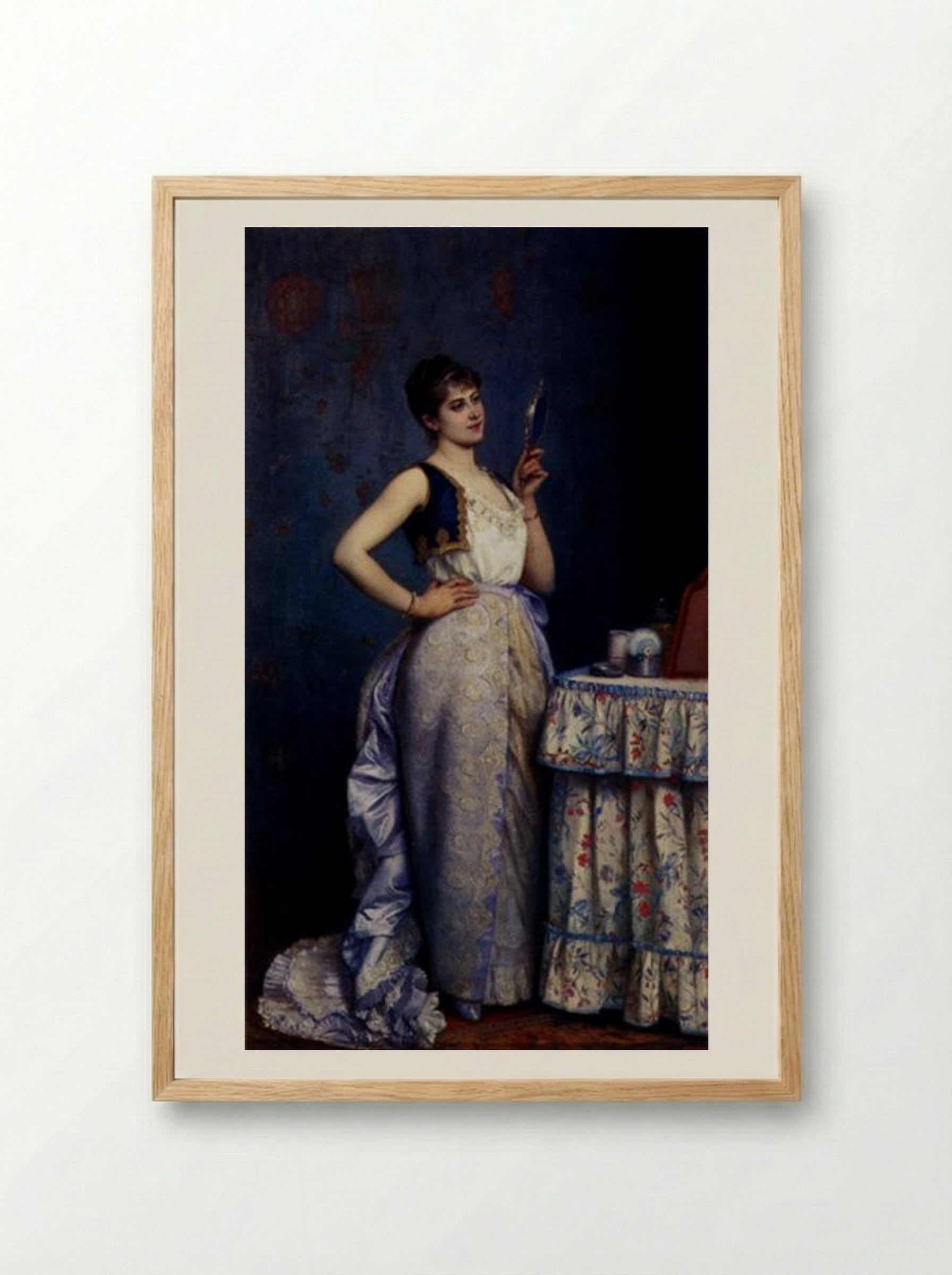 Preparing For The Ball - Auguste Toulmouche - Framed Print Wood