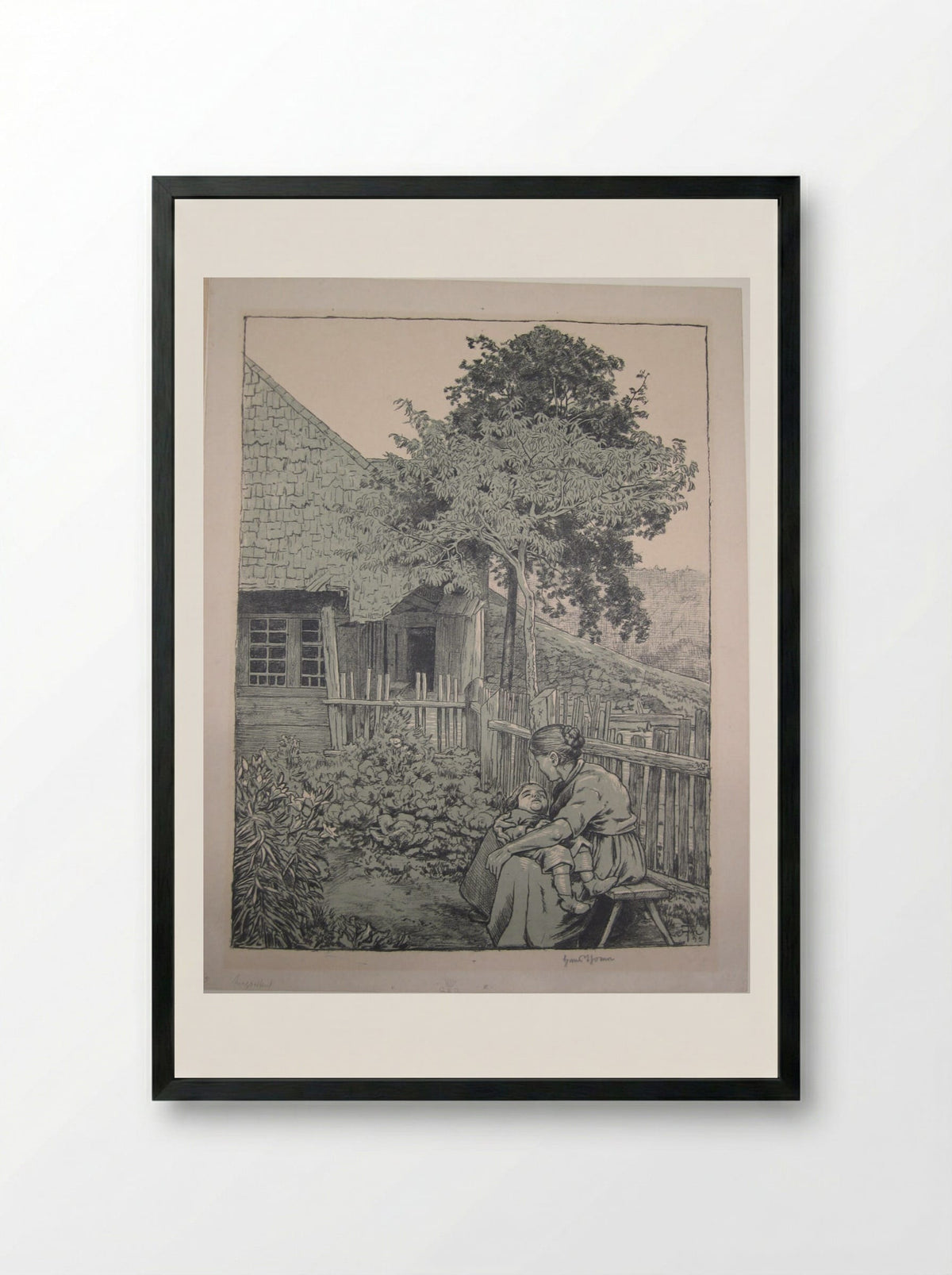 Little Black Forest Garden - Hans Thoma - Framed Print Black