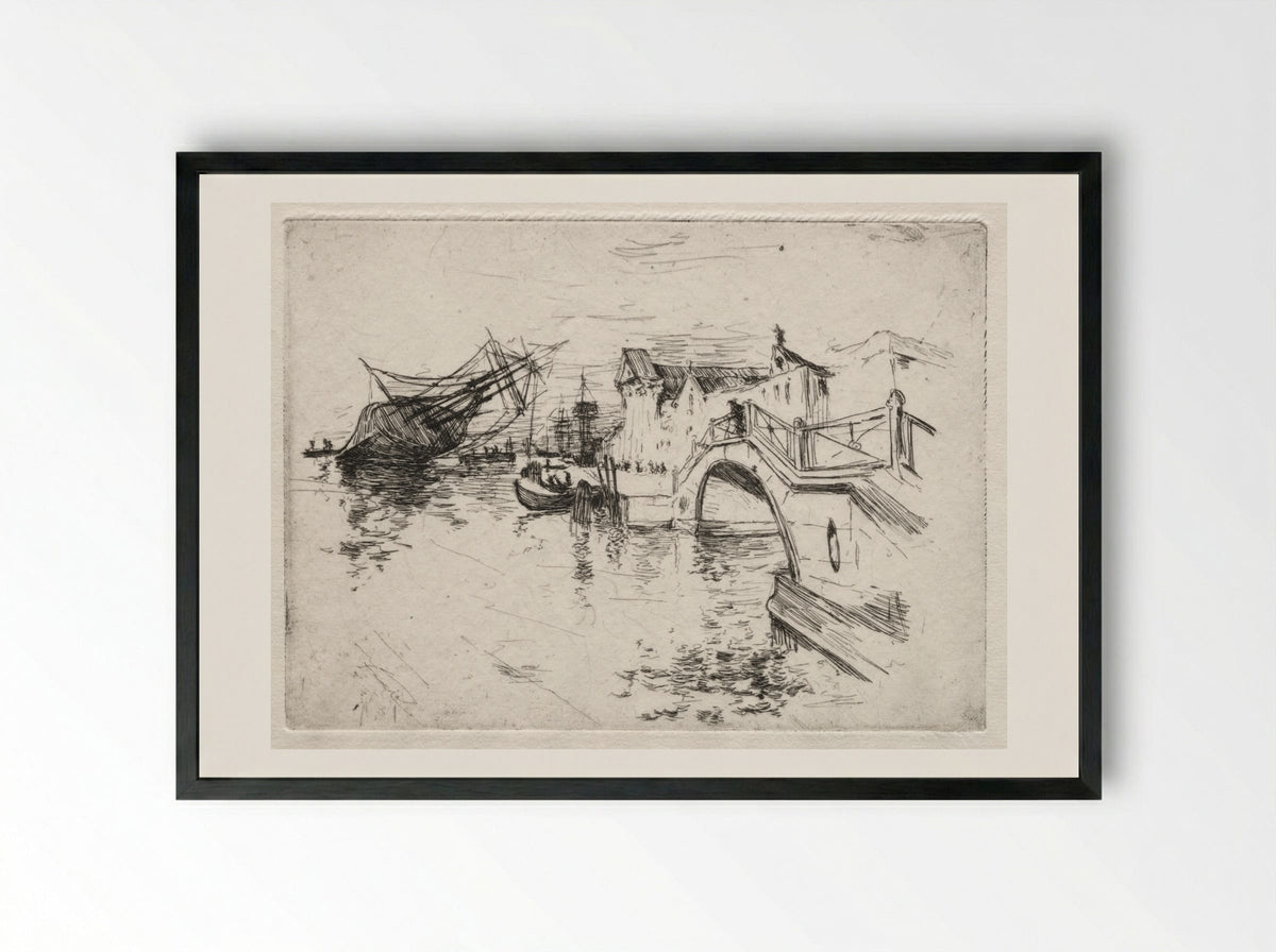 Venice - John Henry Twachtman - Framed Print Black