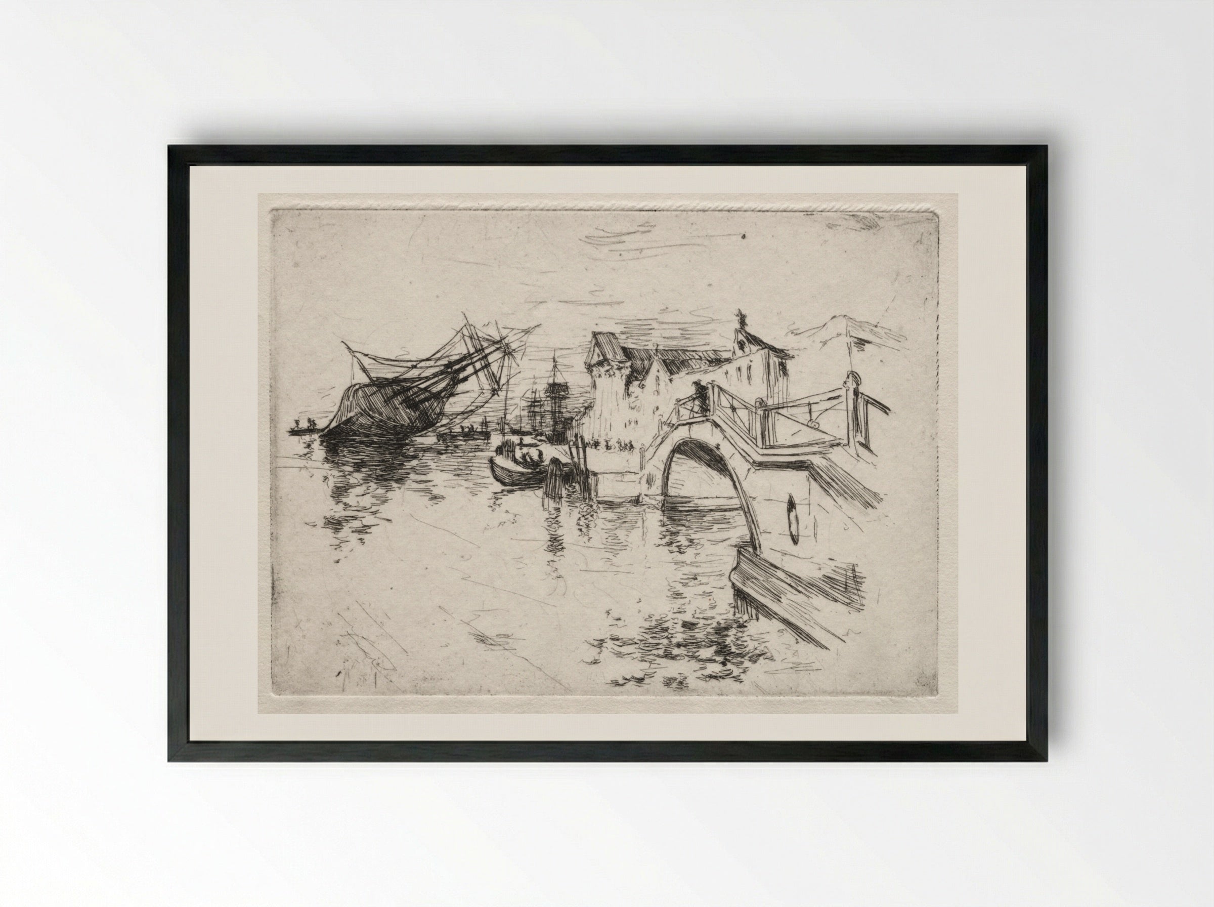 Venice - John Henry Twachtman - Framed Print Black