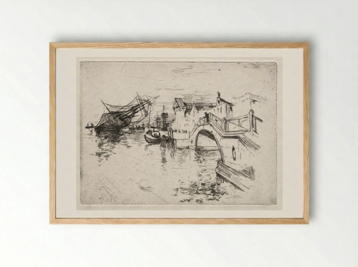 Venice - John Henry Twachtman - Framed Print Wood