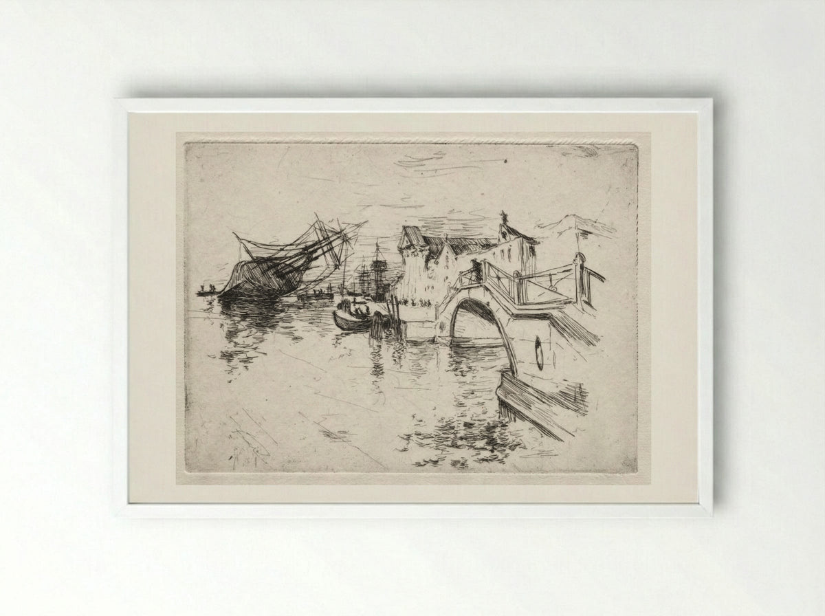 Venice - John Henry Twachtman - Framed Print White