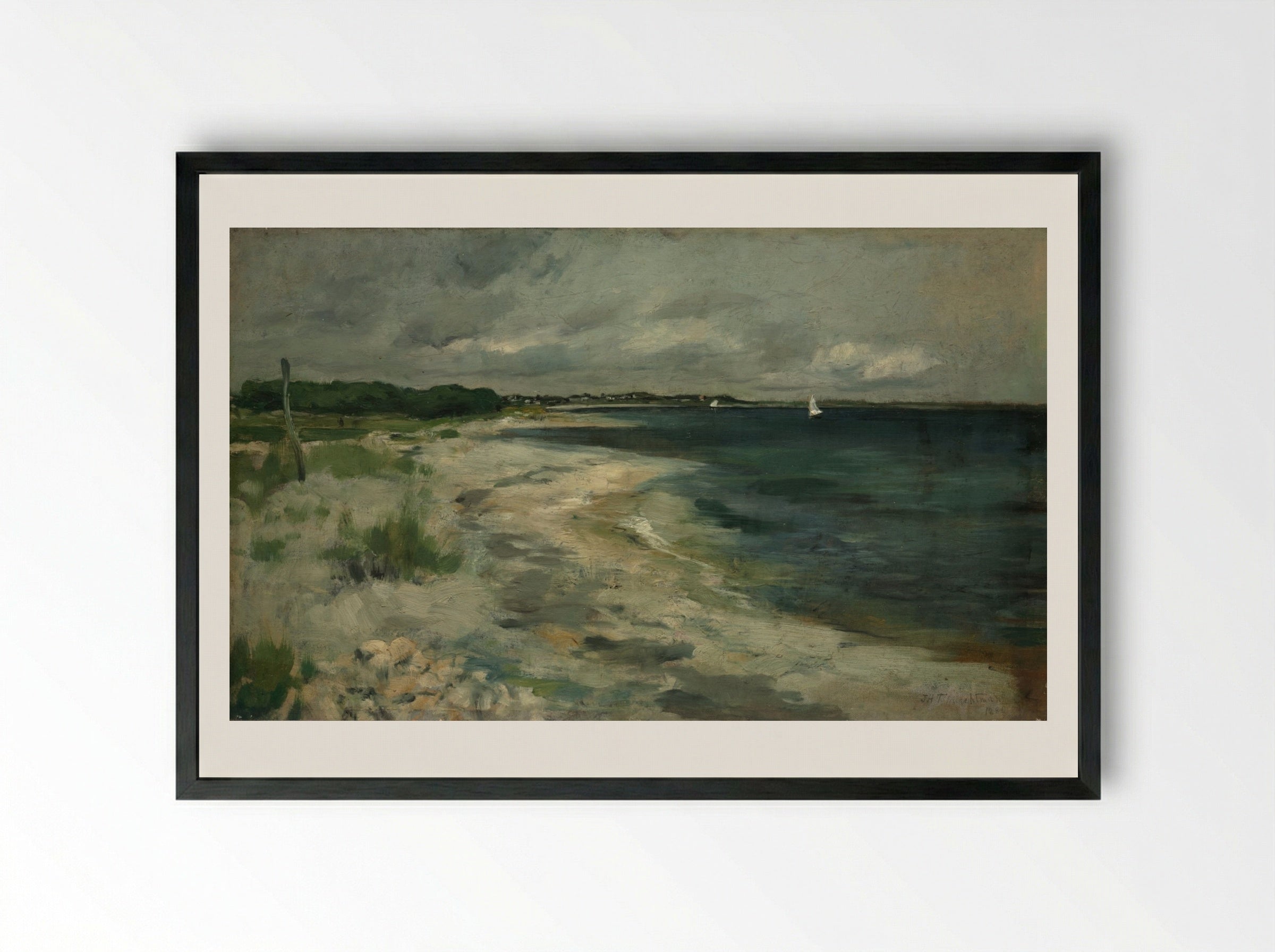 Storm Clouds - John Henry Twachtman - Framed Print Black