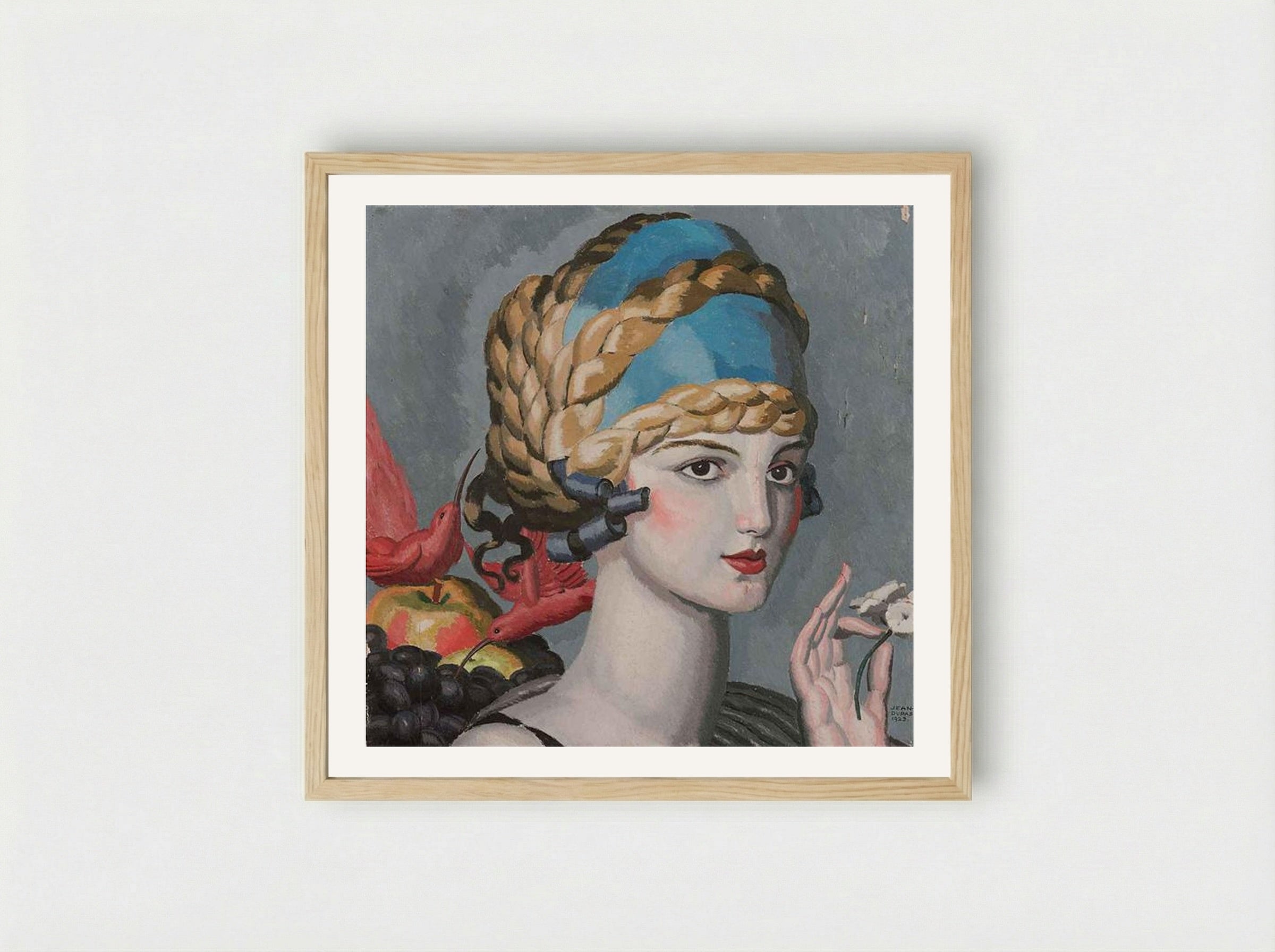 Pomone (Mlle Marguerite Grain) - Jean Dupas - Framed Print Wood