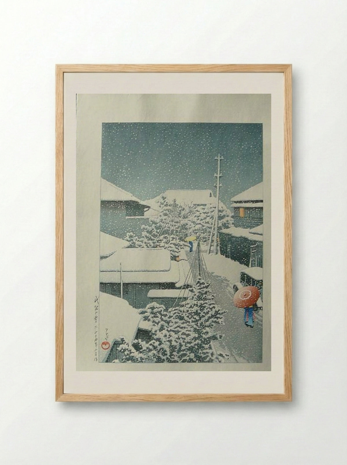 Snow at Shirochi - Hasui Kawase - Framed Print Wood
