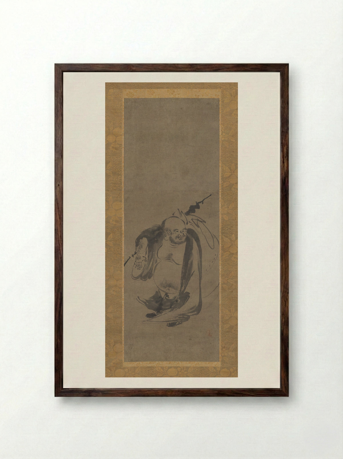 Hotei - Kenkō Shōkei - Framed Print Dark Wood
