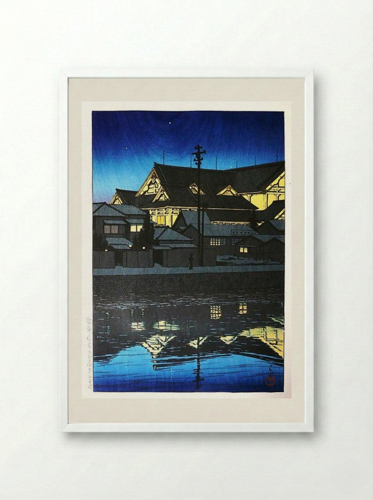 Kabuki Theatre - Hasui Kawase - Framed Print White