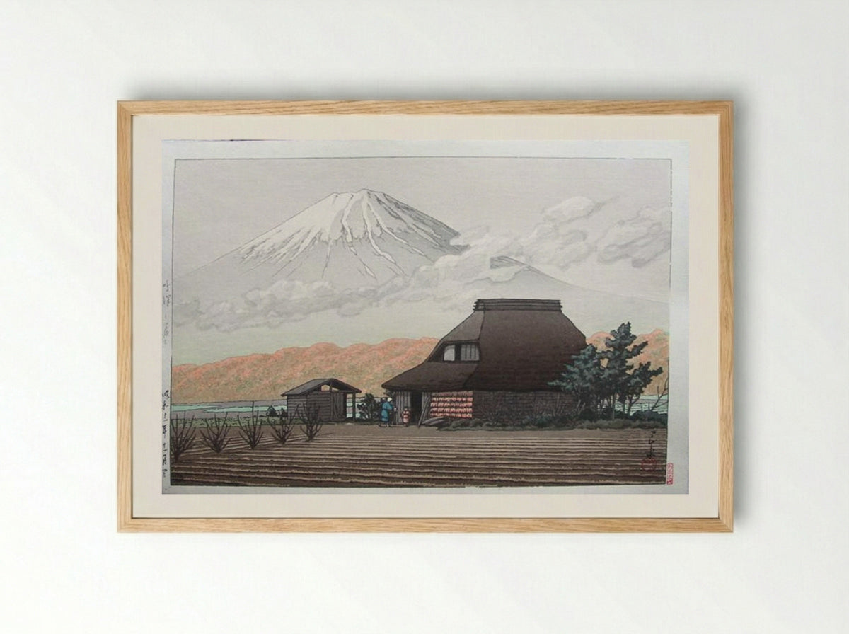 Mount Fuji from Narusawa in Autumn - Hasui Kawase - Framed Print Wood
