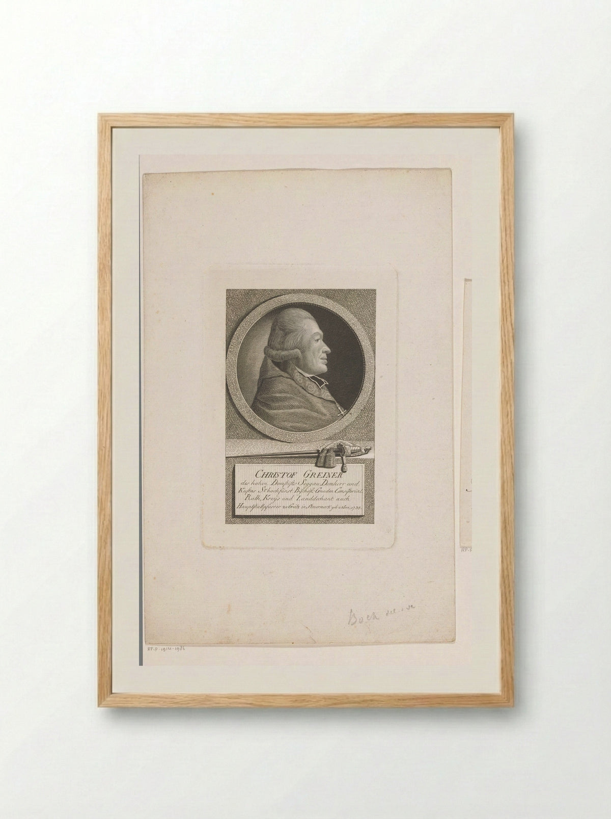 Portret van Christoph Greiner - Christoph Wilhelm Bock - Framed Print Wood