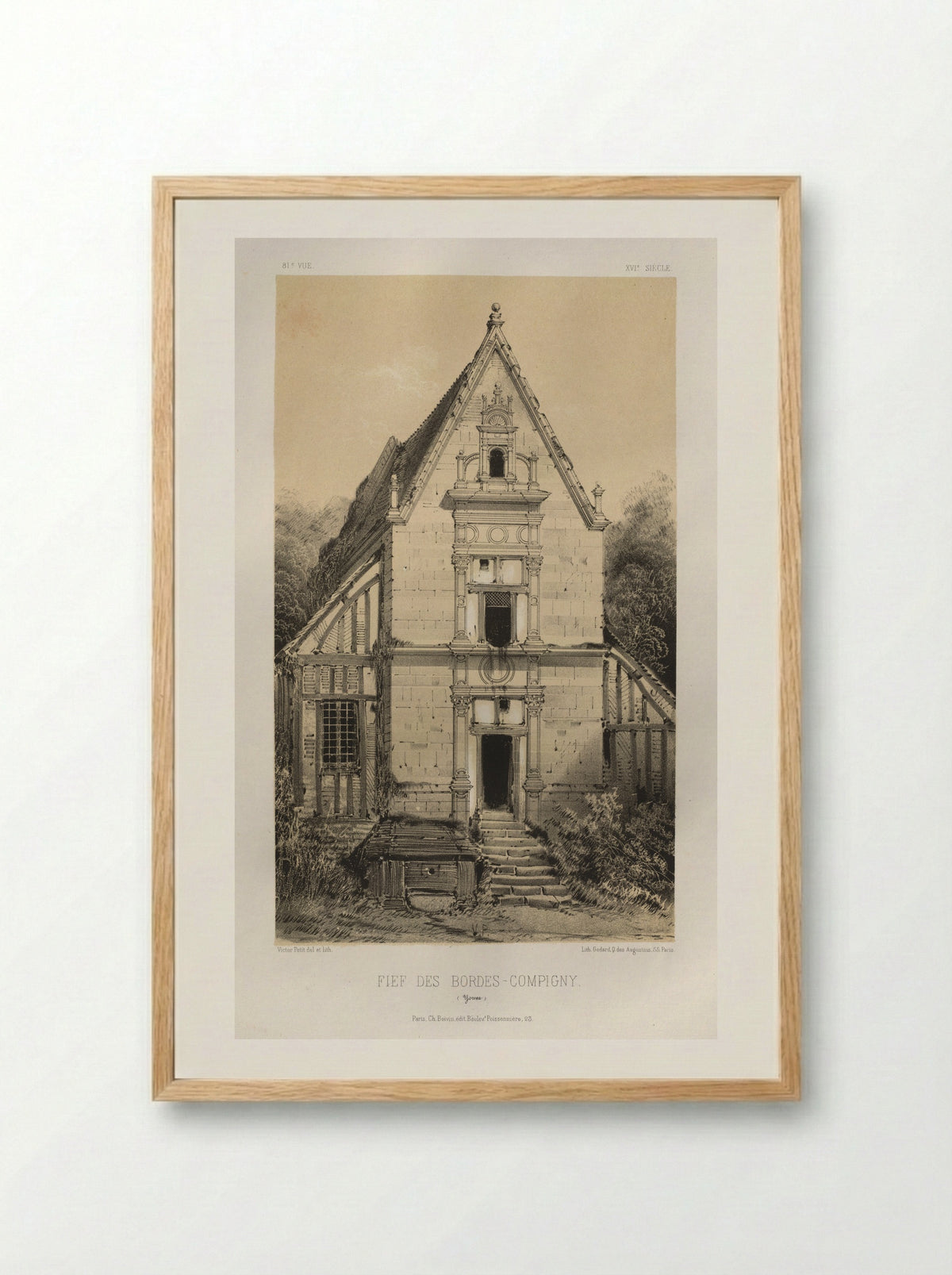 Fief Des Bordes-Compigny - Victor Petit - Framed Print Wood