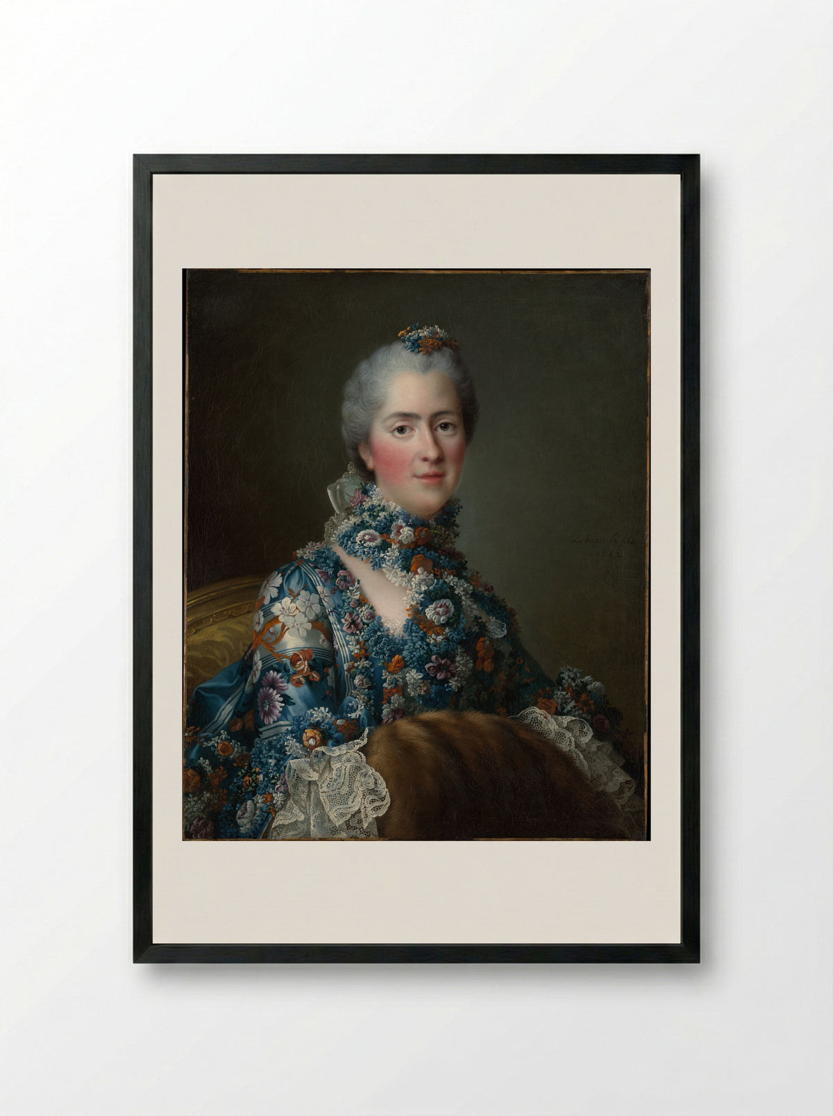 Madame Sophie de France - François-Hubert Drouais - Framed Print Black