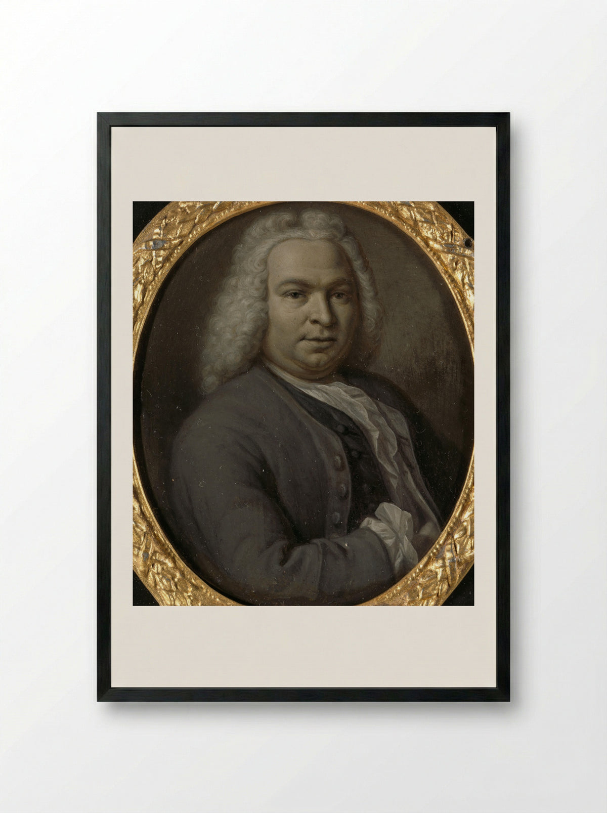 Portrait of Theodoor van Snakenburg - Hieronymus van der Mij - Framed Print Black