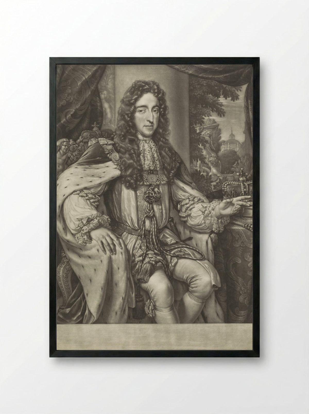 Portrait of Willem III, Prince of Orange - Jan Verkolje - Framed Print Black