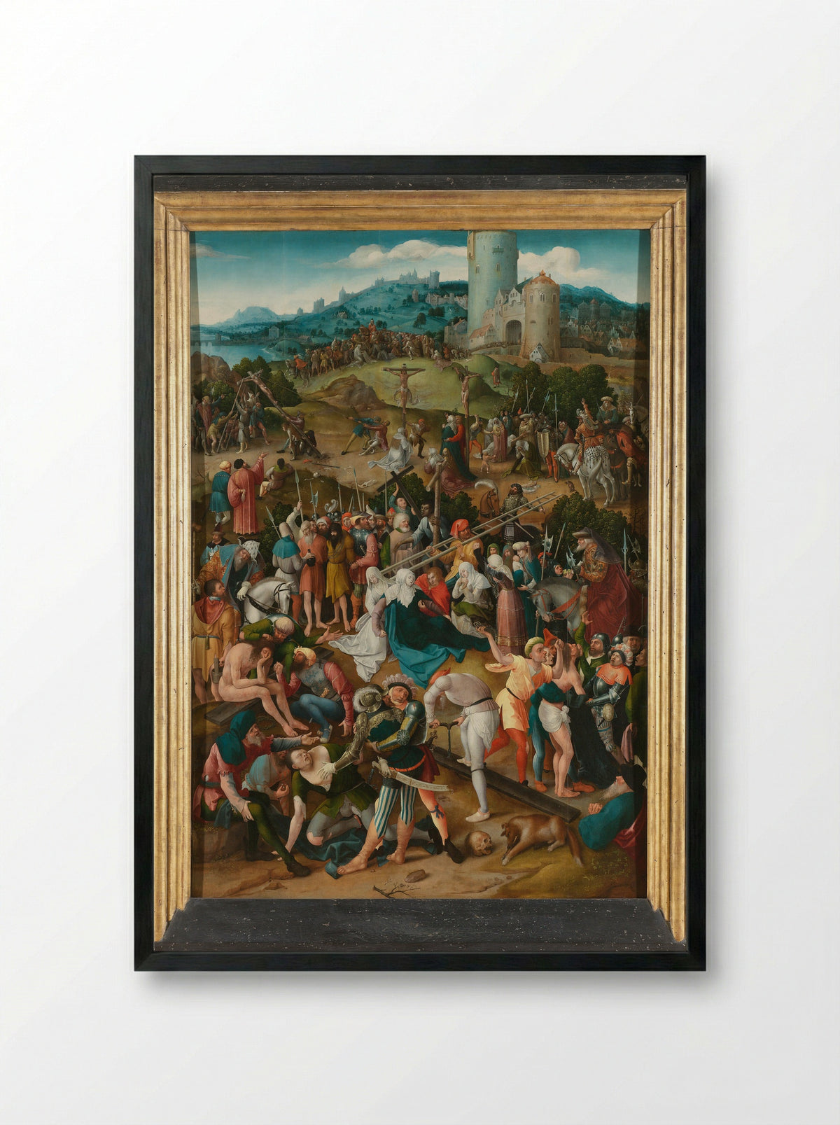 Calvary - Pseudo Jan Wellens de Cock - Framed Print Black