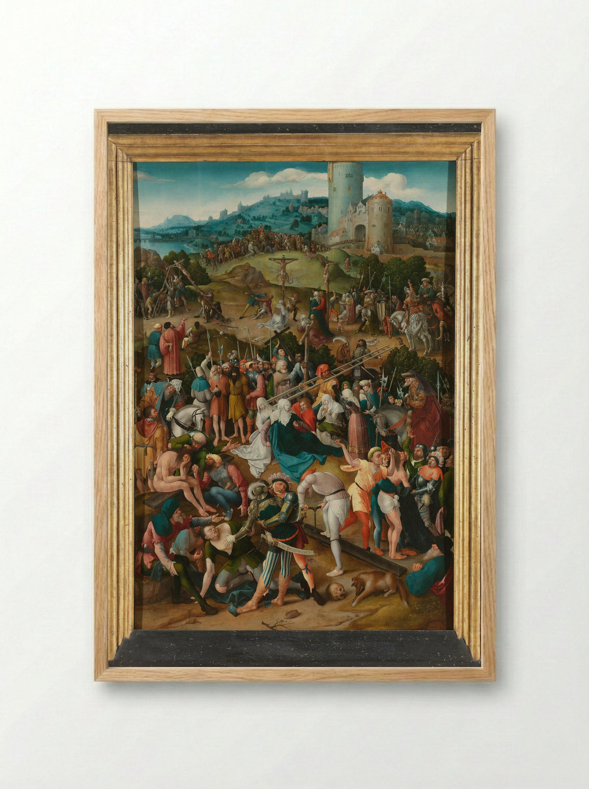 Calvary - Pseudo Jan Wellens de Cock - Framed Print Wood