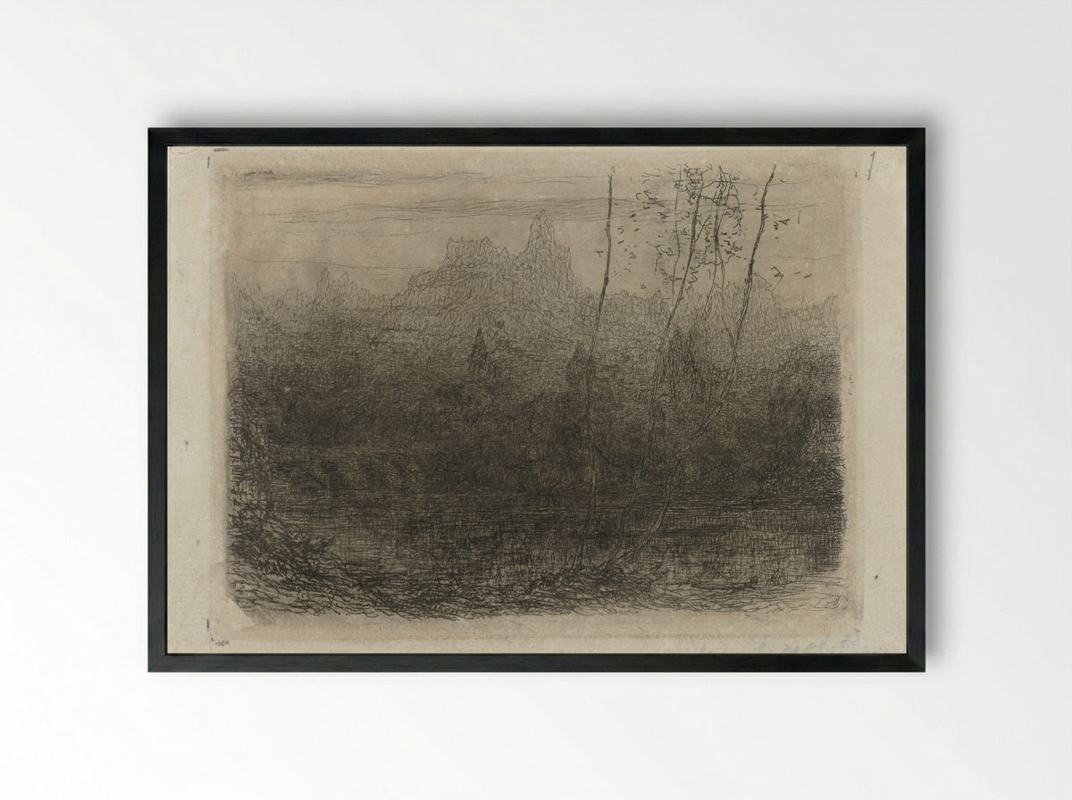 The Enchanted Castle - Matthijs Maris - Framed Print Black
