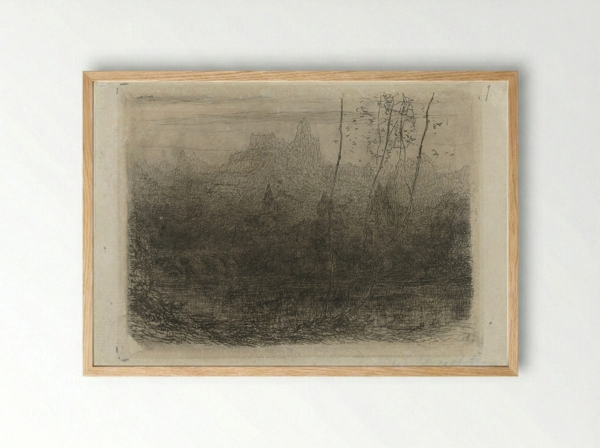 The Enchanted Castle - Matthijs Maris - Framed Print Wood