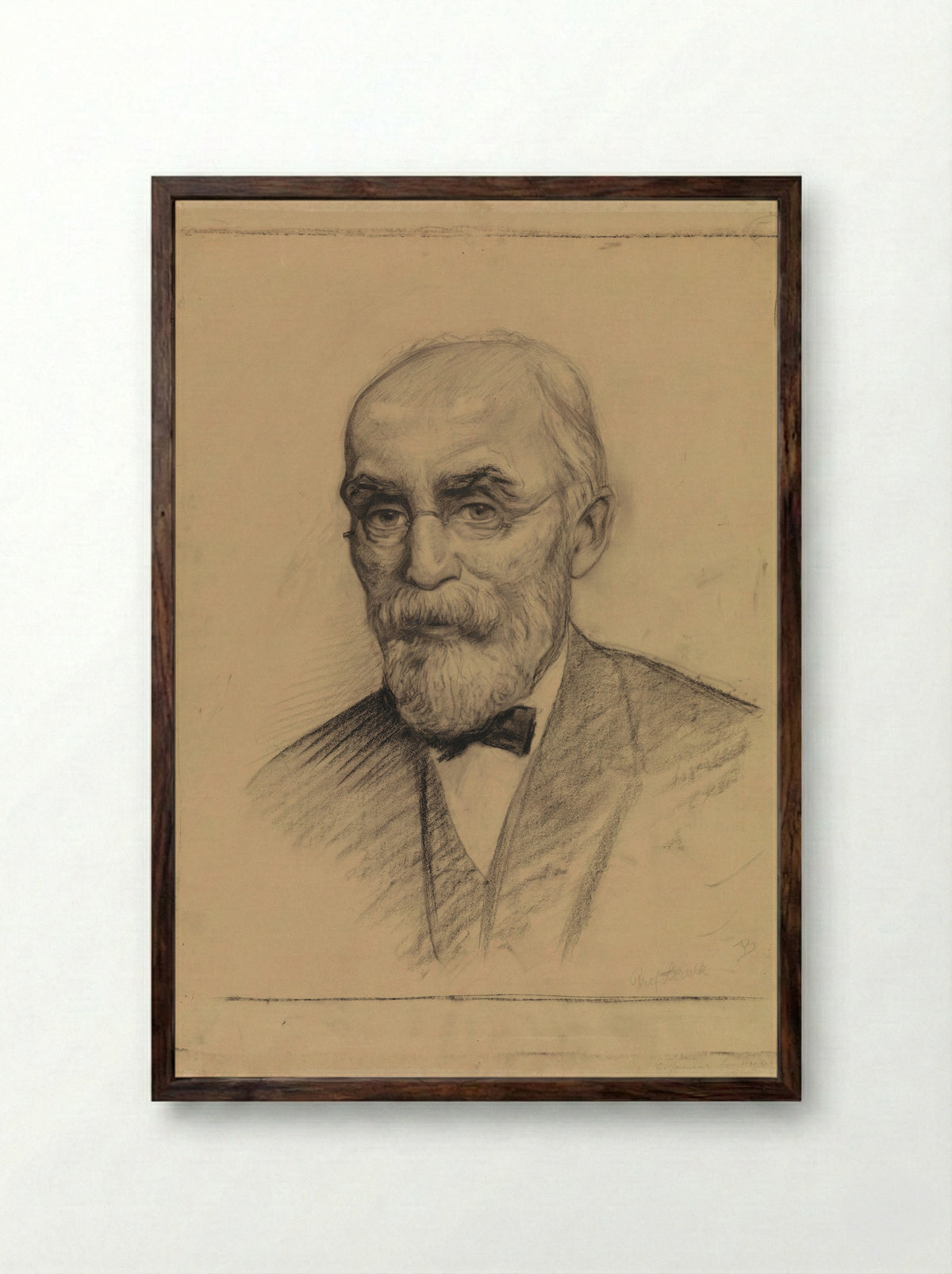Portret van prof. dr. H. Lorentz - Hendrik van Borssum Buisman - Framed Print Dark Wood