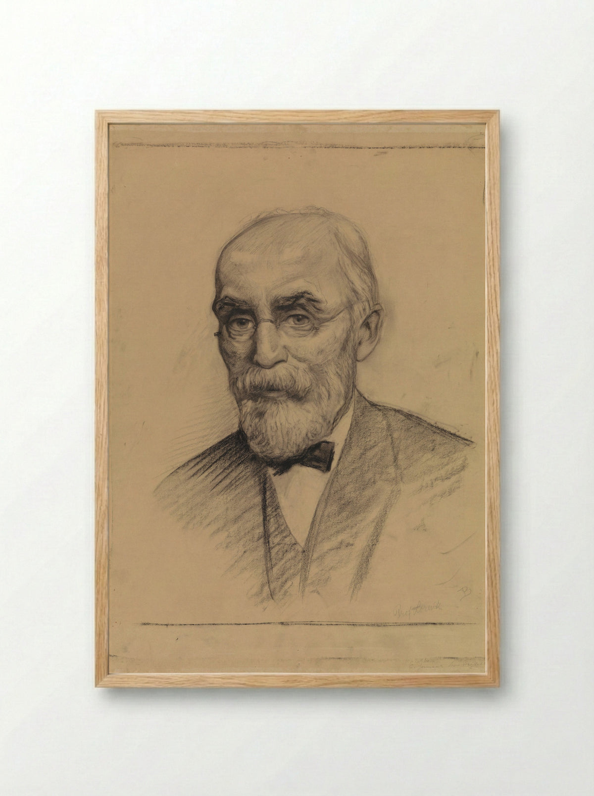 Portret van prof. dr. H. Lorentz - Hendrik van Borssum Buisman - Framed Print Wood