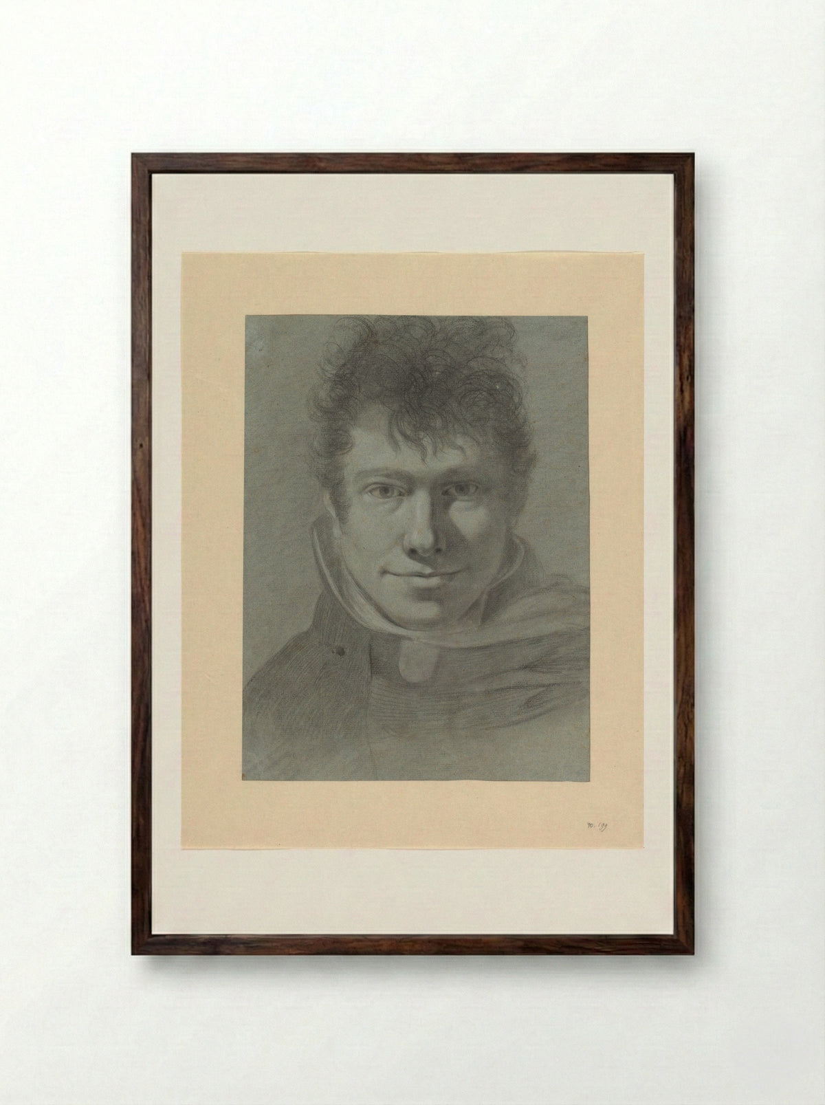 Self-Portrait - Wouter Johannes van Troostwijk - Framed Print Dark Wood