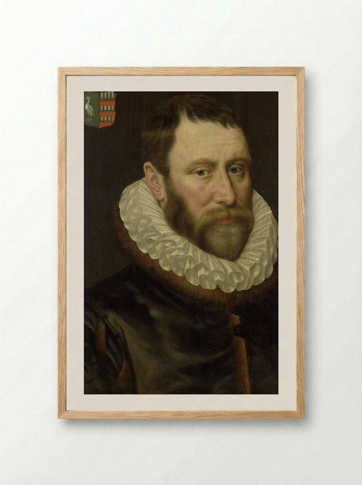 Portret van Jacob Bas Claesz - Adriaen Thomasz. Key - Framed Print Wood