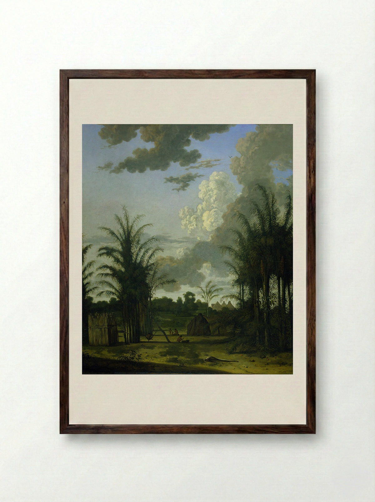 Plantation in Surinam - Dirk Valkenburg - Framed Print Dark Wood