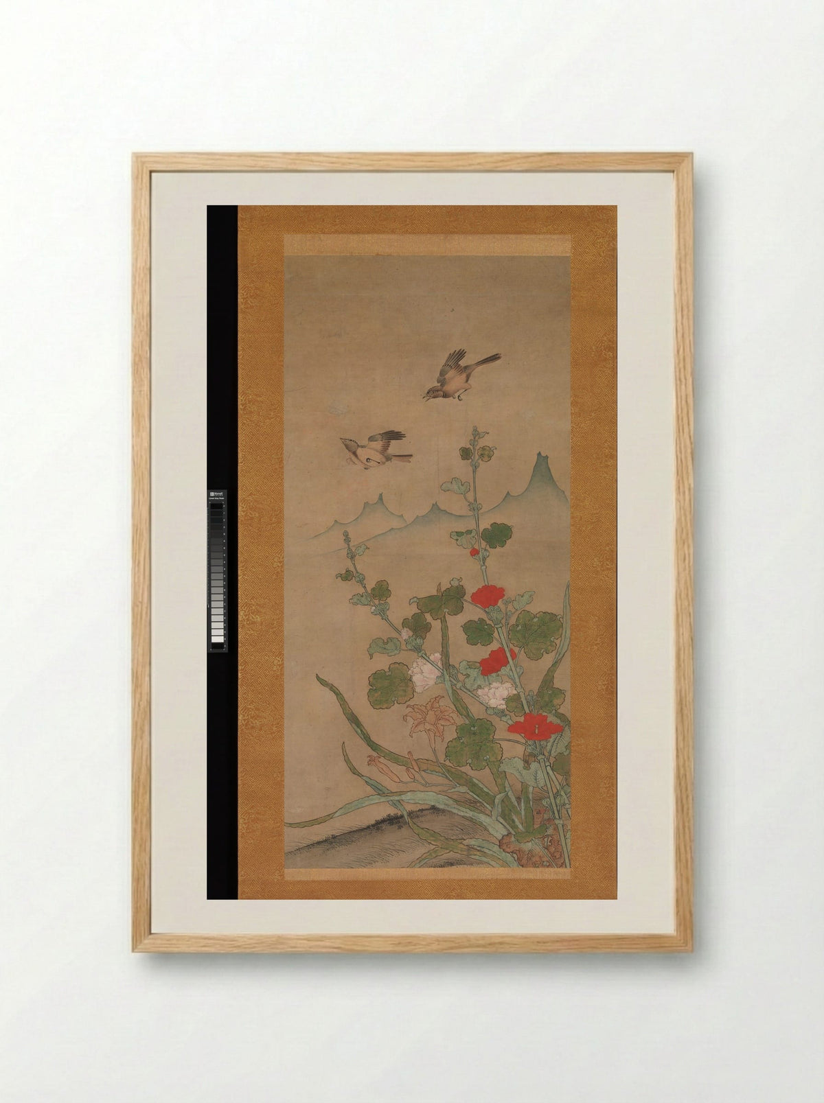 Birds and Flowers of Summer and Autumn - Shikibu Terutada - Framed Print Wood