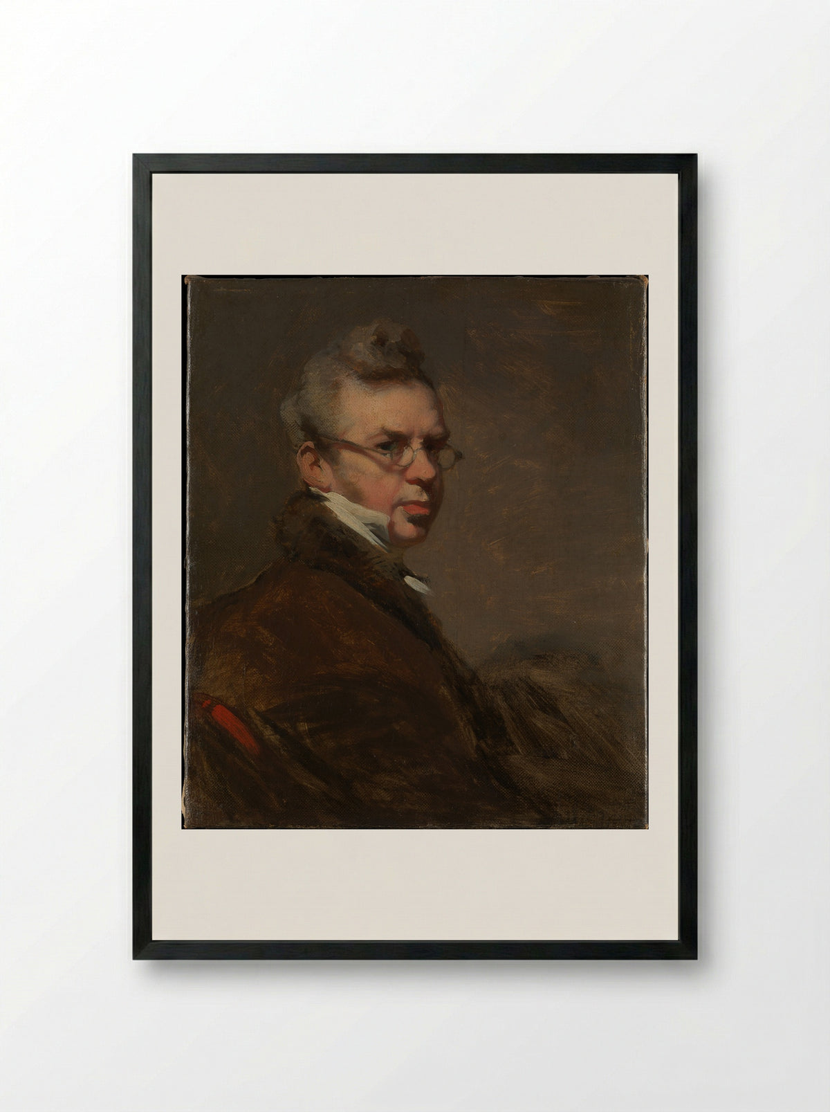 Self-Portrait - George Chinnery - Framed Print Black