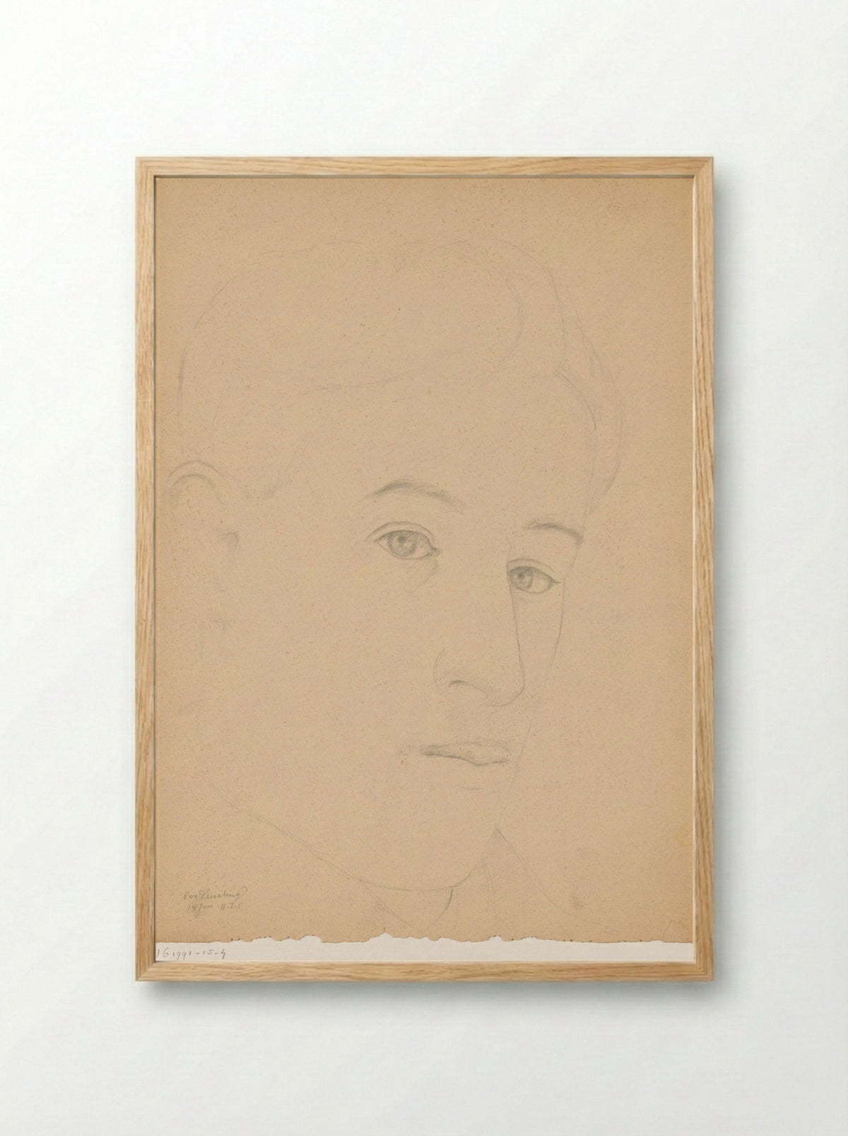 Zelfportret: B-1-1, 14 januari - Cor van Teeseling - Framed Print Wood