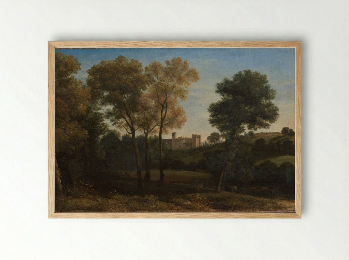 View of La Crescenza - Claude Lorrain - Framed Print Wood