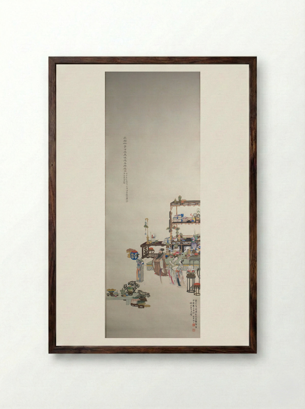 Su Dongpo Laughing - Suzuki Shōnen - Framed Print Dark Wood